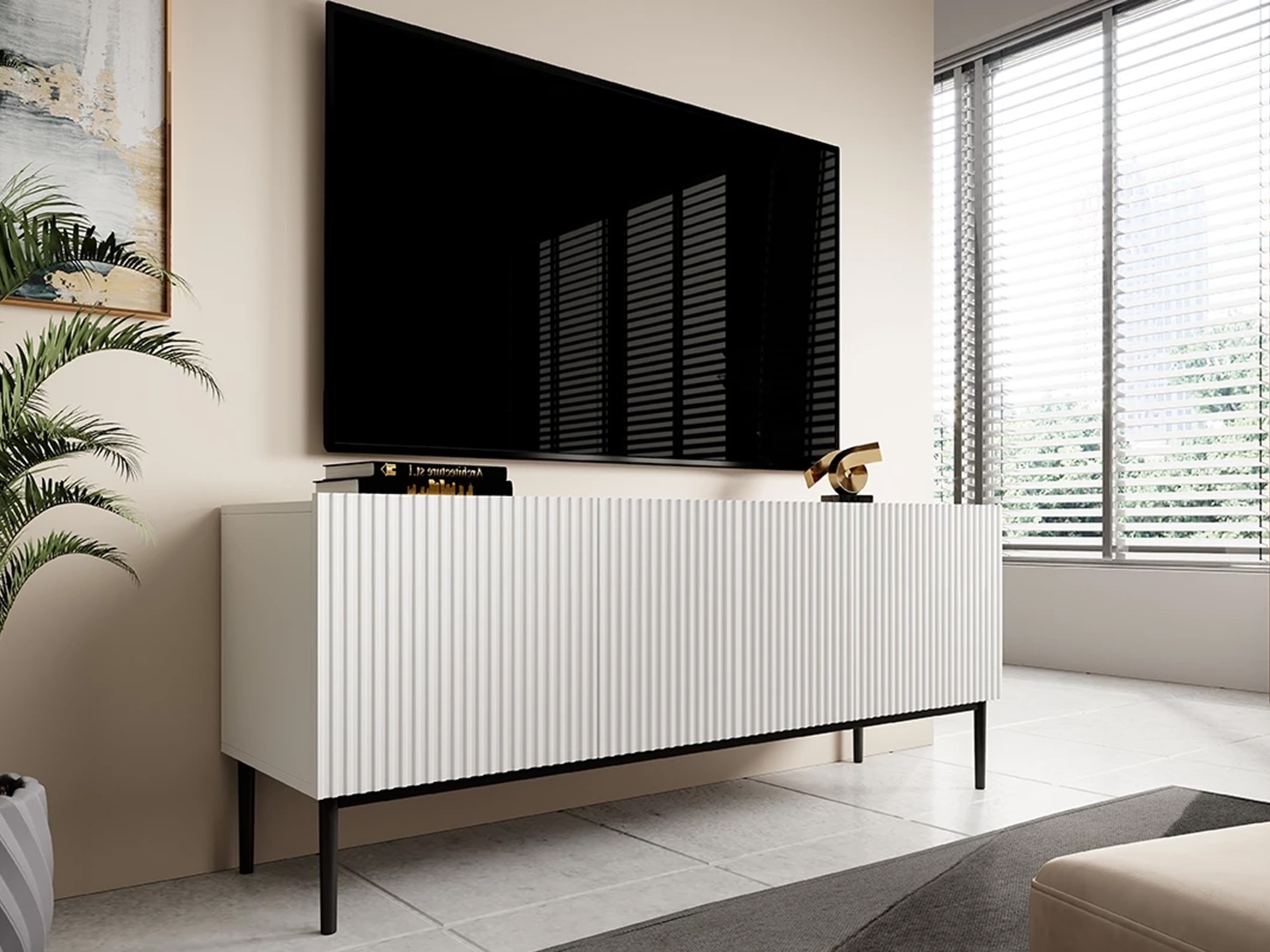 TV staliukas Melfelu 107 (Juoda)