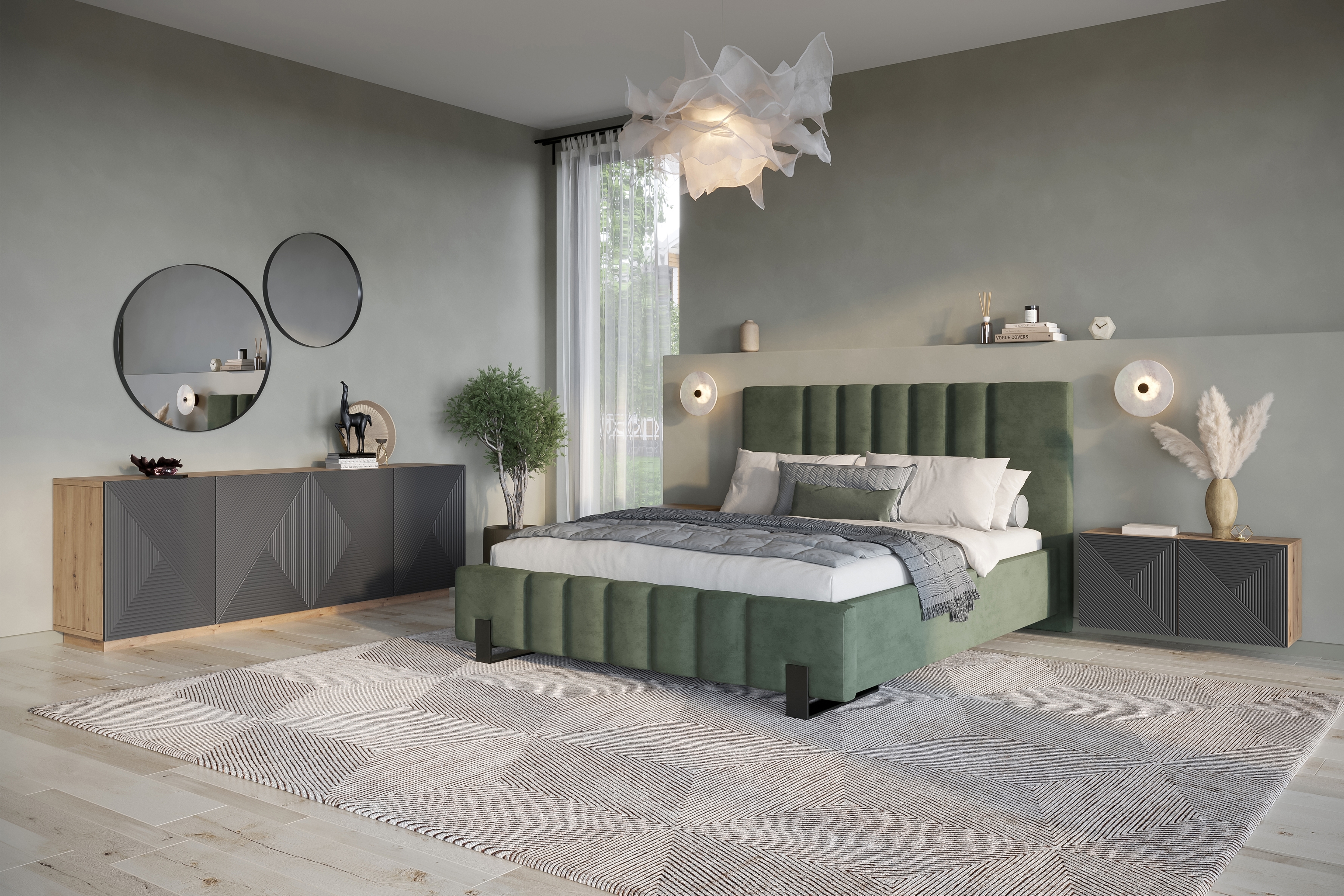 Spintelė Dortivi 110 (Artisan ąžuolas + Matinė pilka)