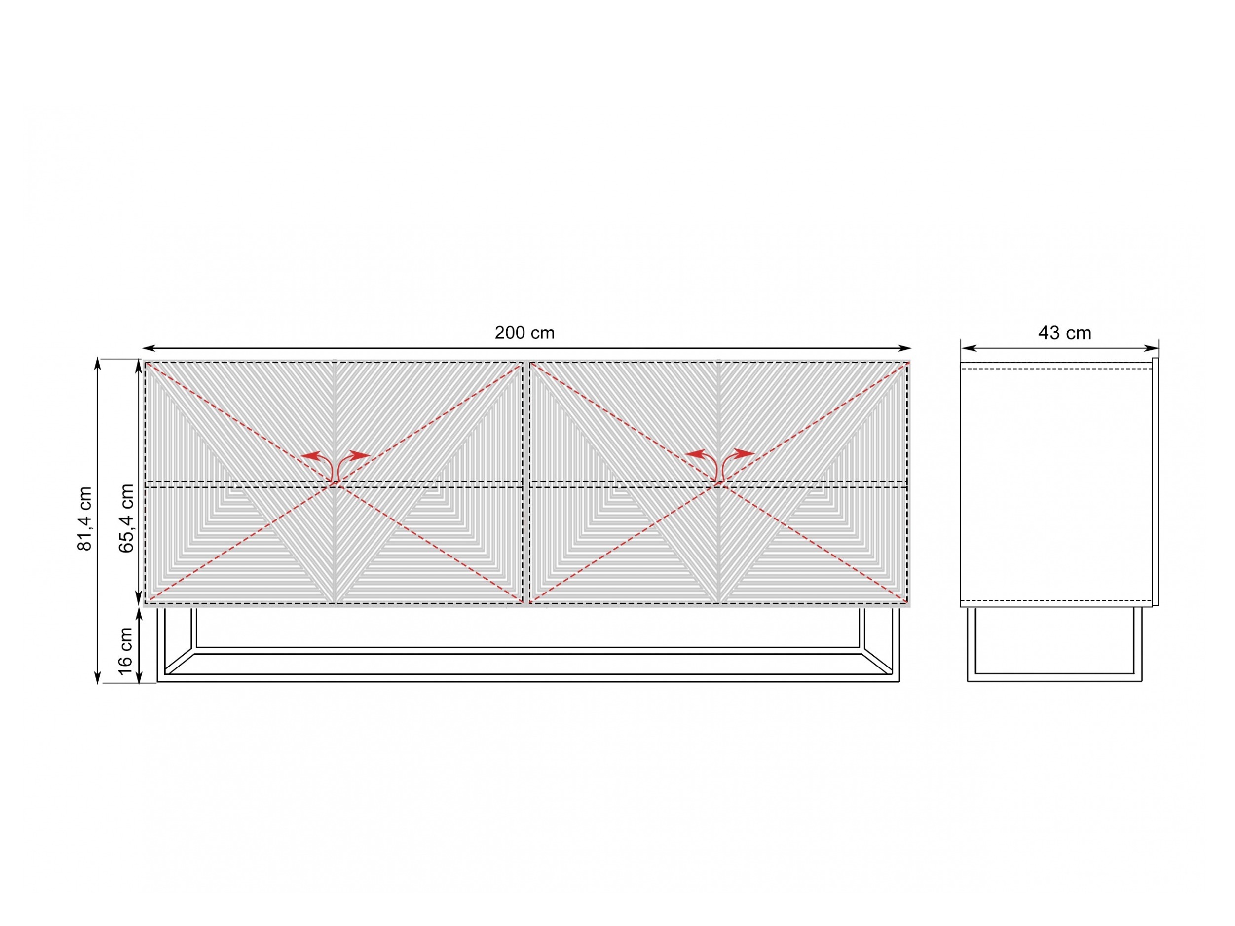 Spintelė Dortivi 111 (Kašmyras + Juoda)