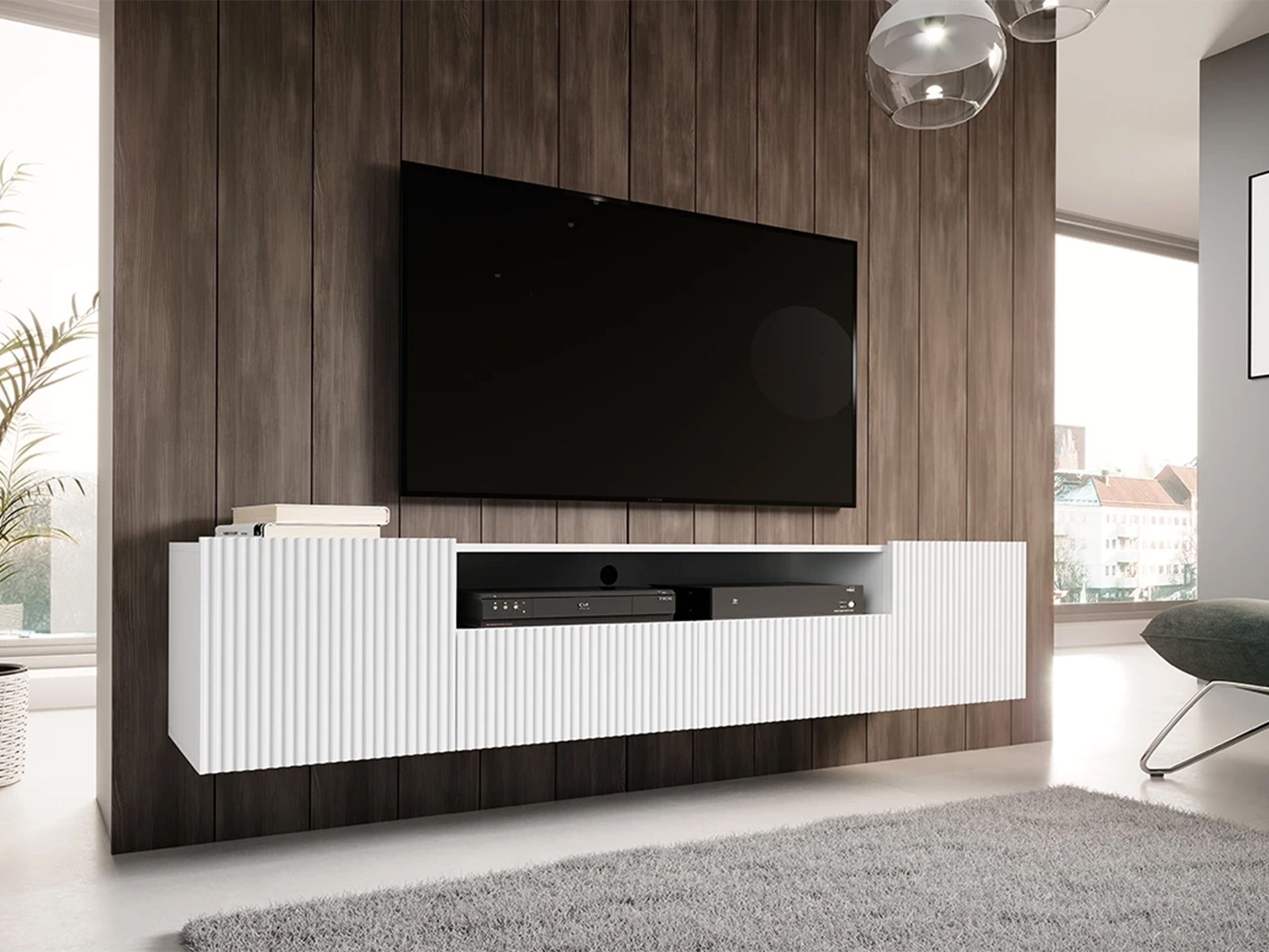 TV staliukas Melfelu 110 (Balta)
