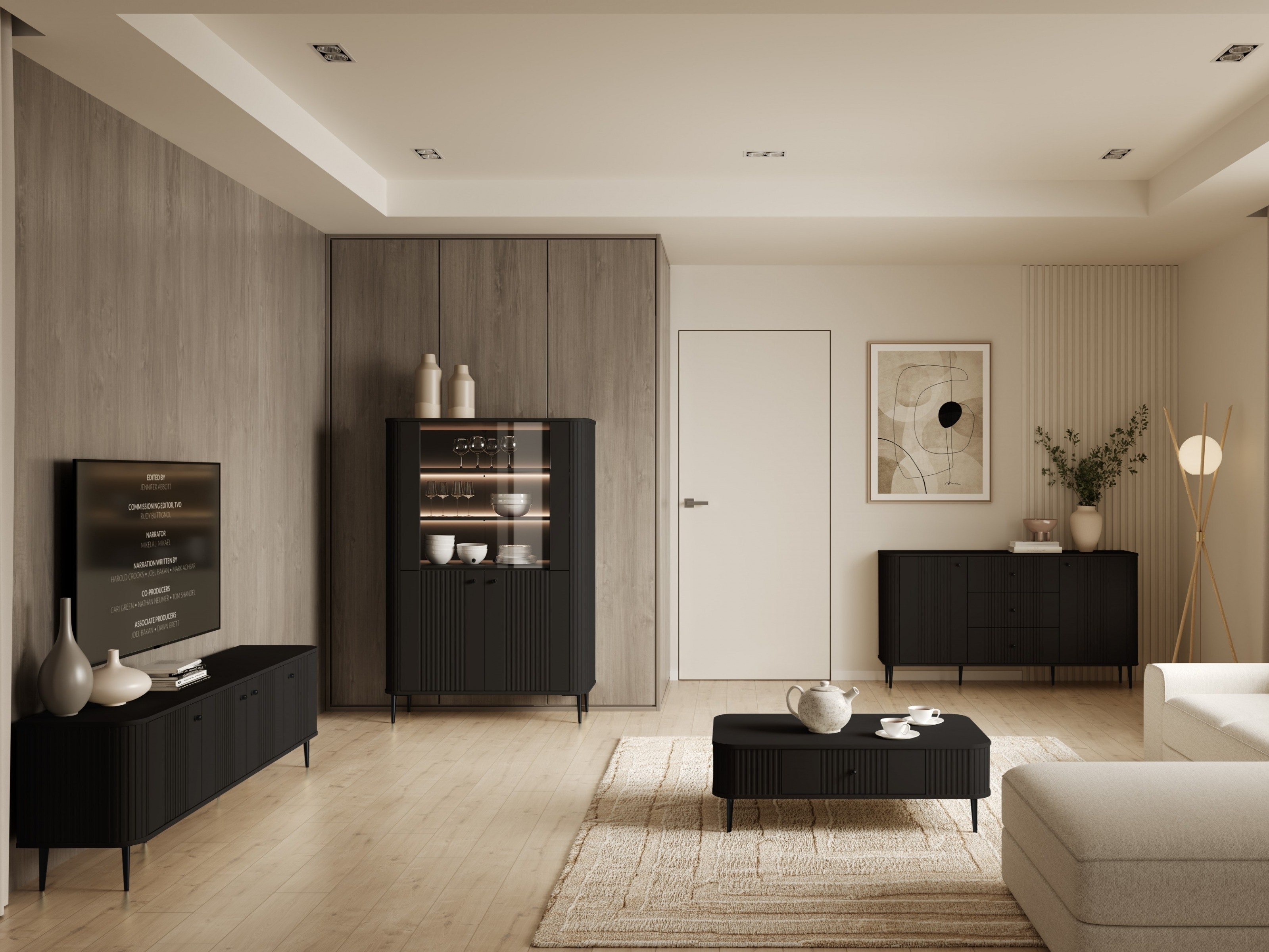 Svetainės komplektas Revtoru 110 (Juoda)