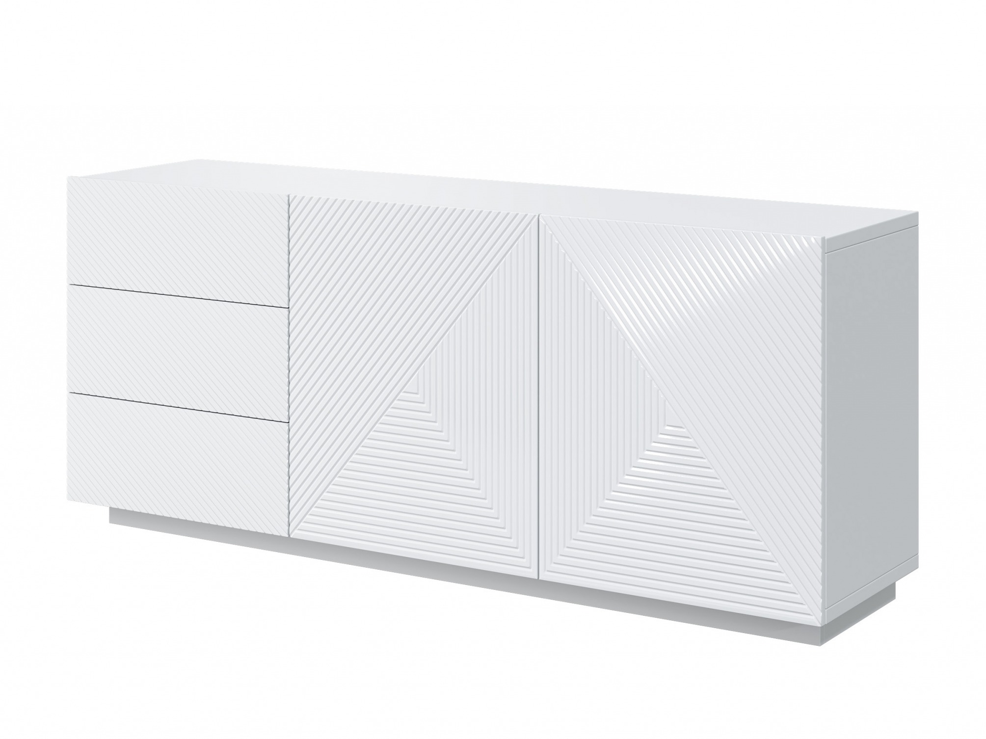 Komoda Dortivi 113 (Blizgi balta)