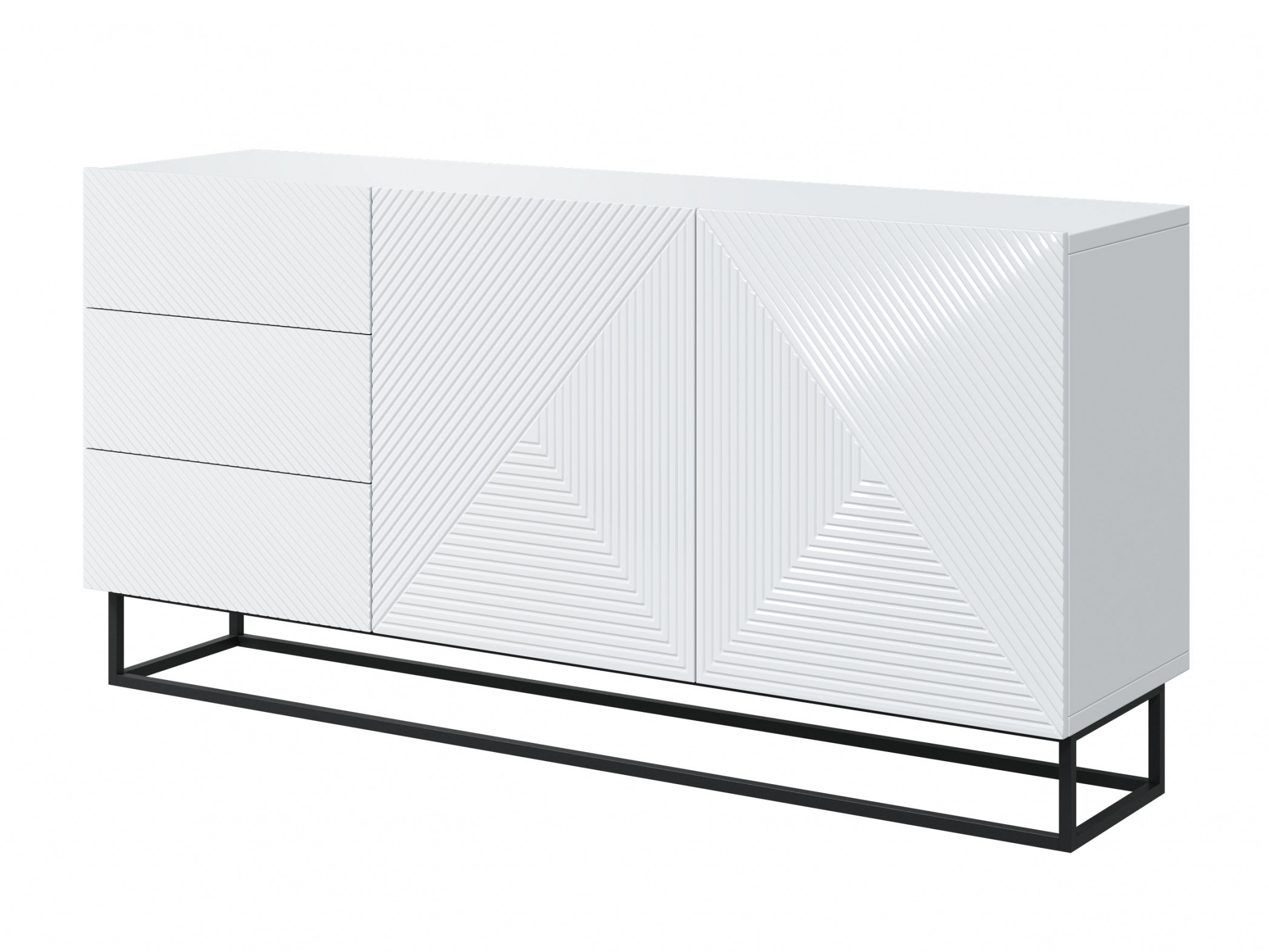 Komoda Dortivi 114 (Blizgi balta)