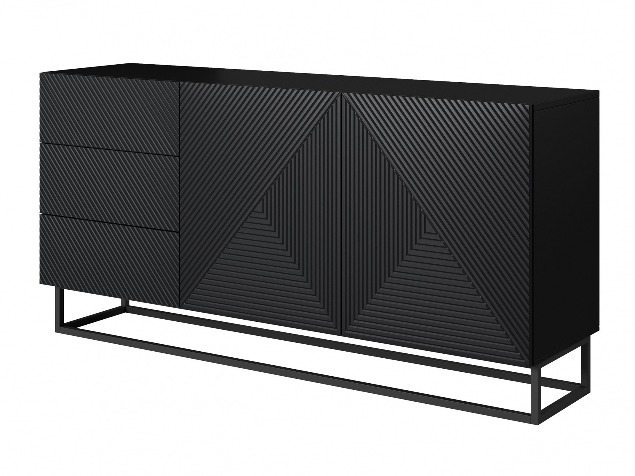 Komoda Dortivi 114 (Matinė juoda)