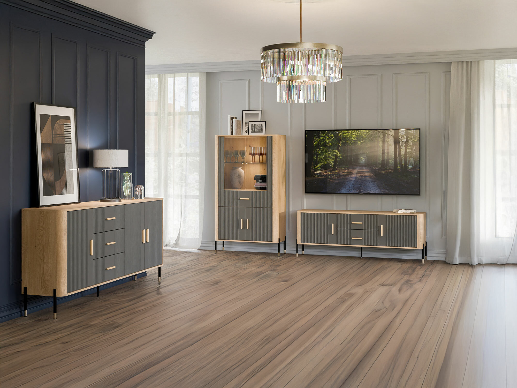 TV staliukas Flosora 103 (Pilka)