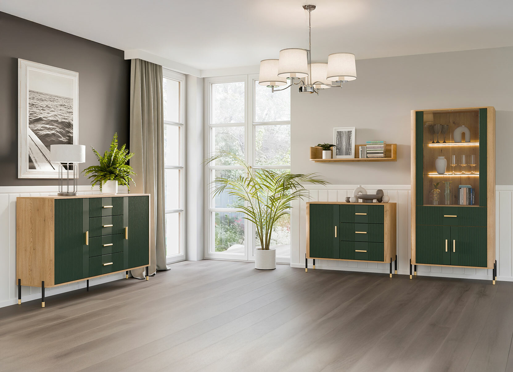 Komoda Flosora 107 (Žalia)