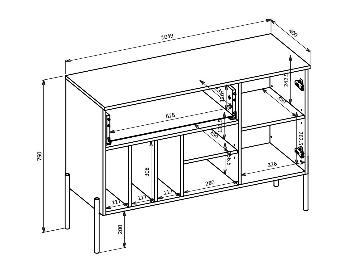Komoda Levtenu 112 (Ąžuolas)