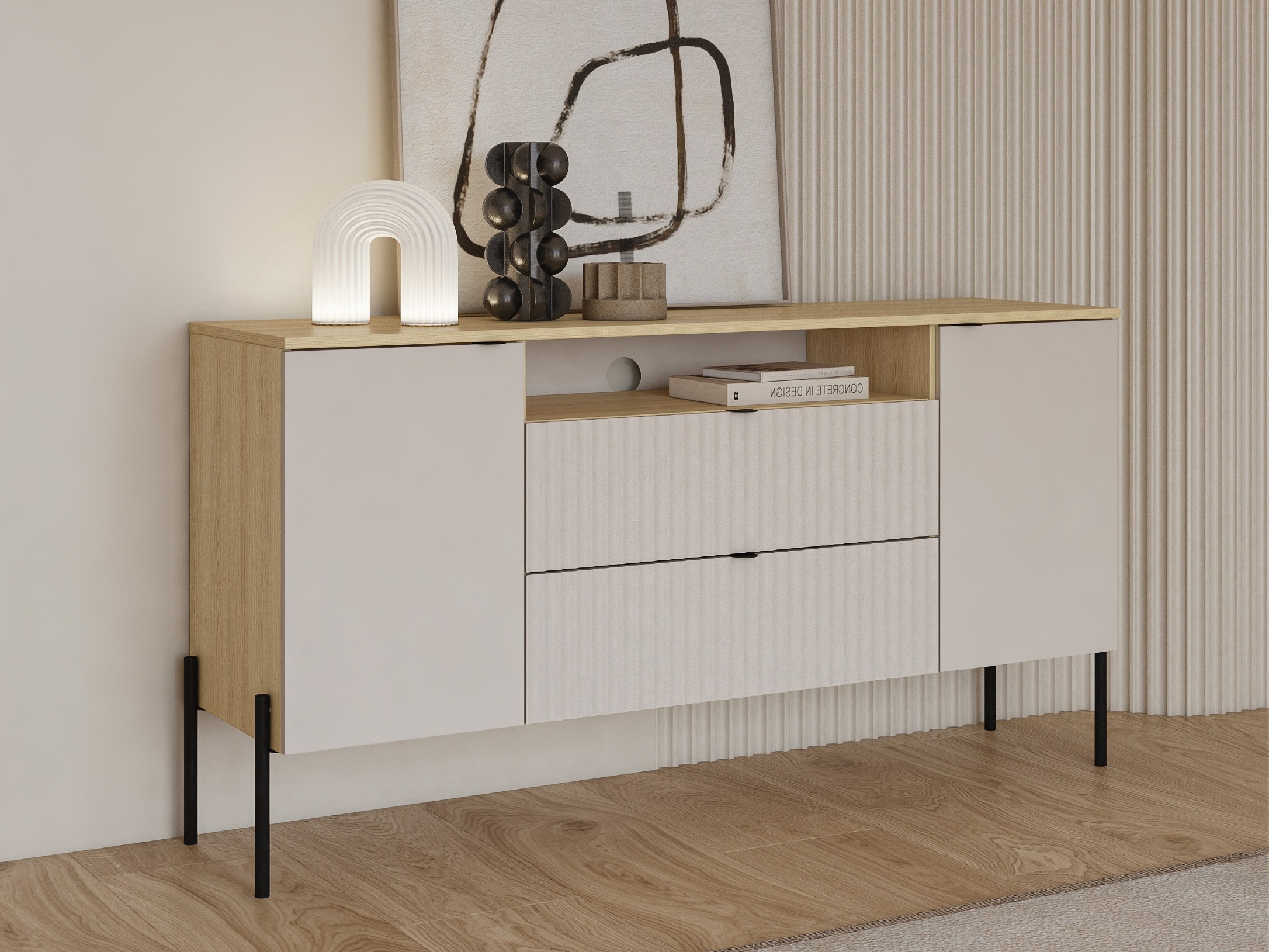 Komoda Levtenu 115 (Ąžuolas + Kašmyras)