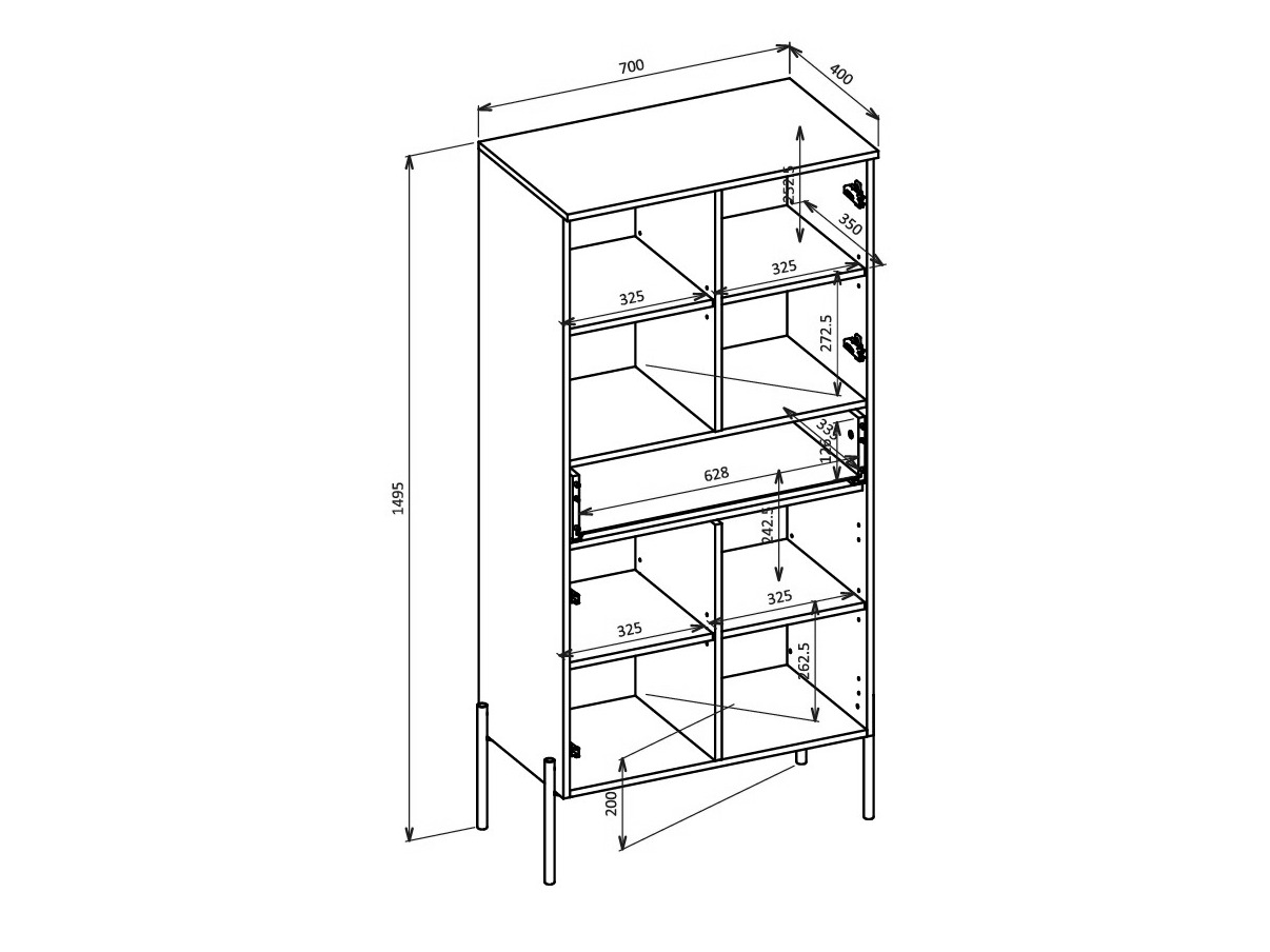 Svetainės komplektas Levtenu 119 (Ąžuolas + Kašmyras)