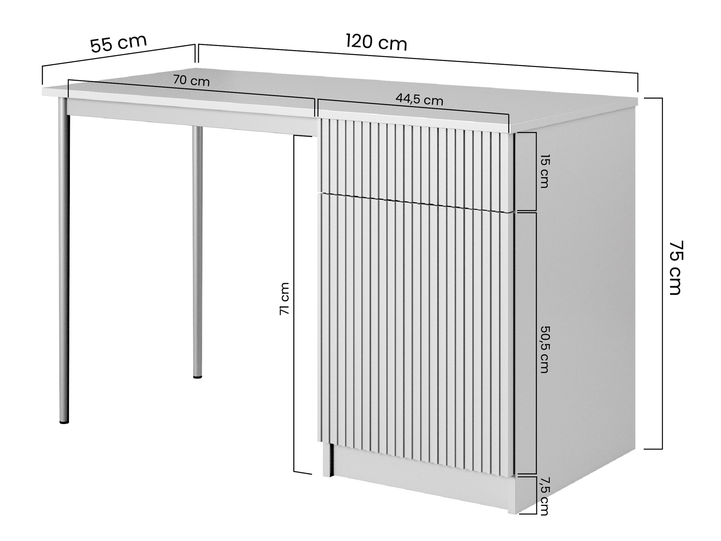 Darbo stalas Melfelu 131 (Auksinė)