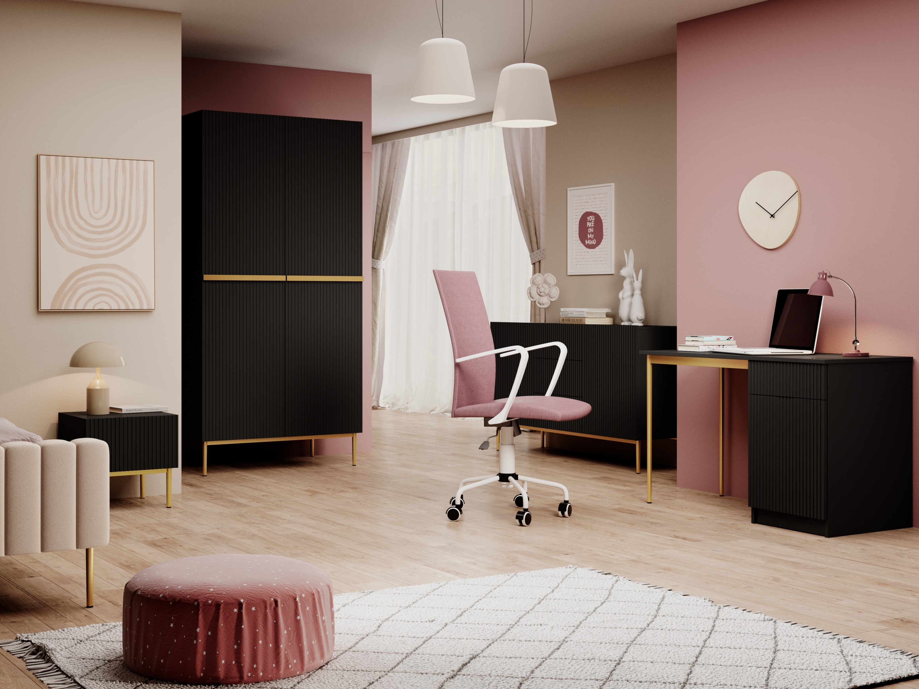 Darbo stalas Melfelu 131 (Auksinė)