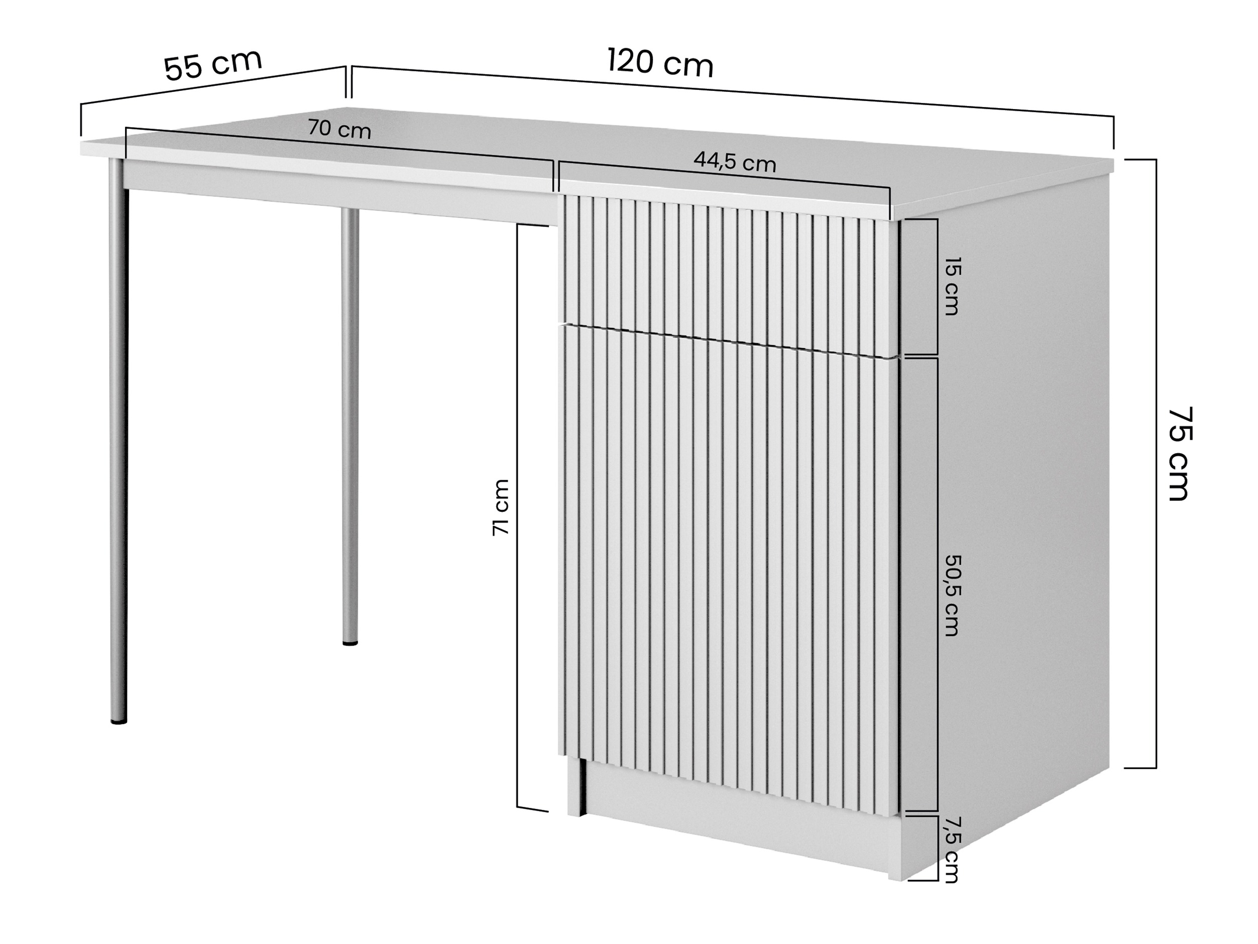 Darbo stalas Melfelu 131 (Auksinė)