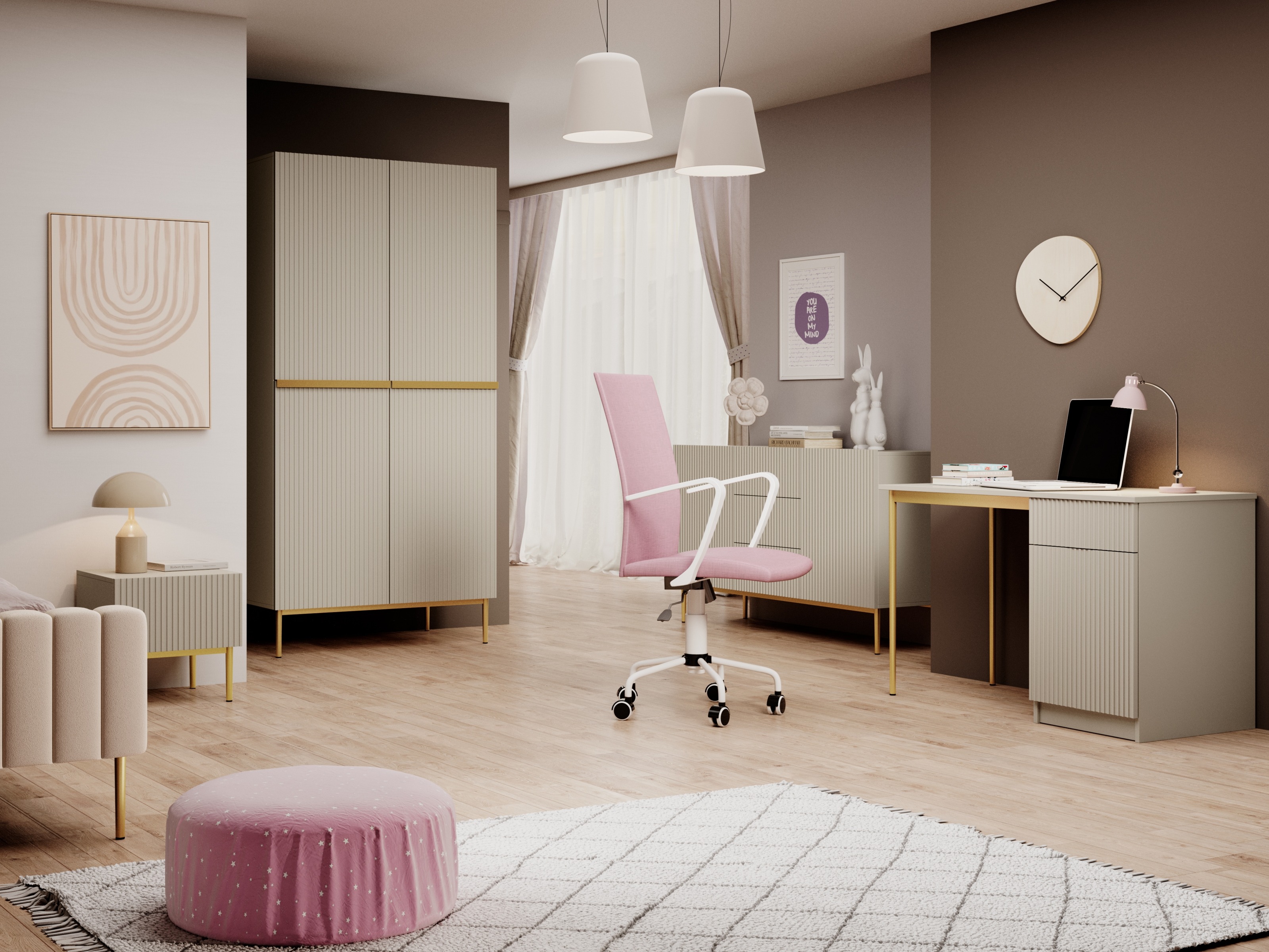 Darbo stalas Melfelu 131 (Auksinė)