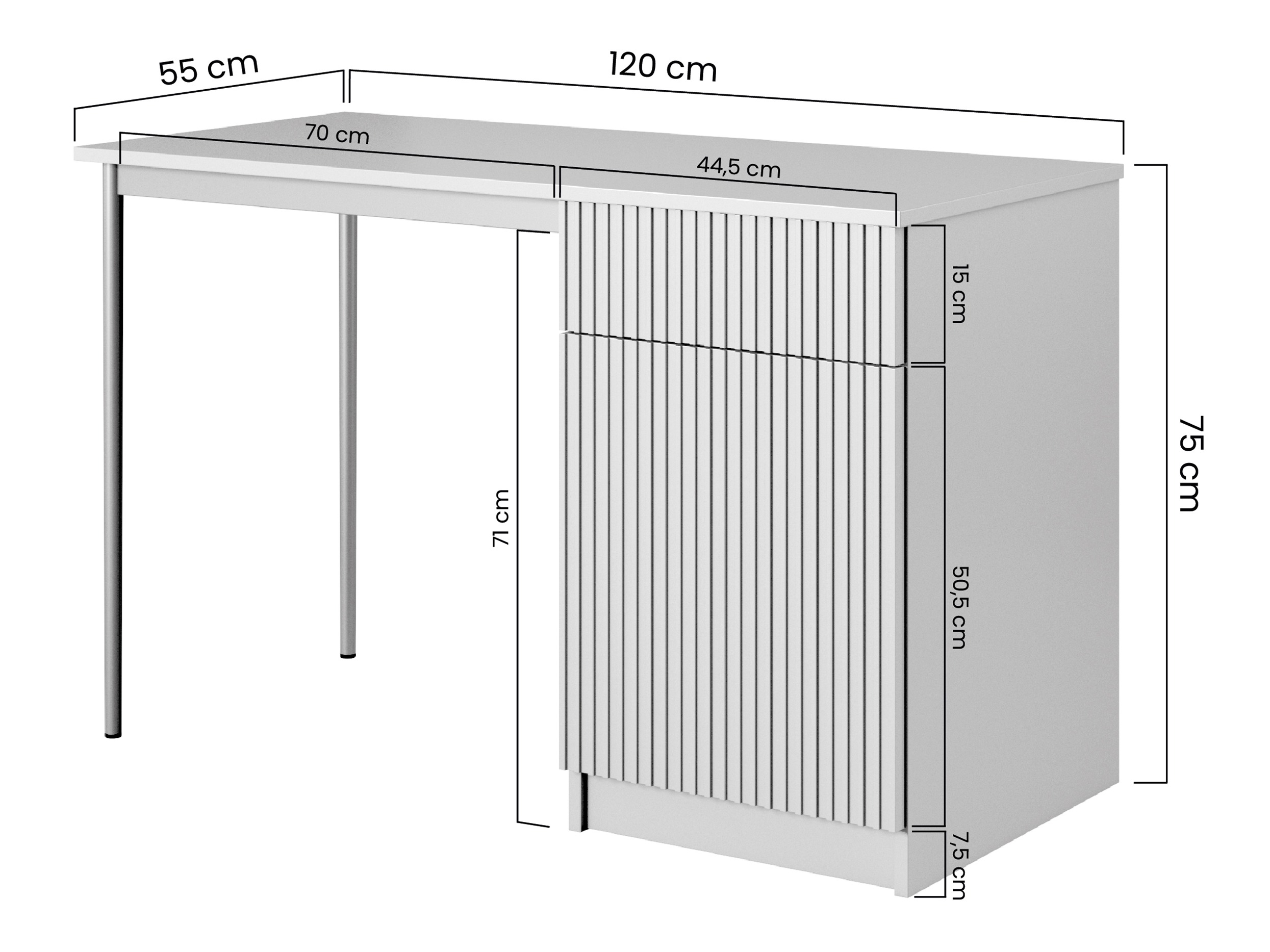 Darbo stalas Melfelu 131 (Auksinė)