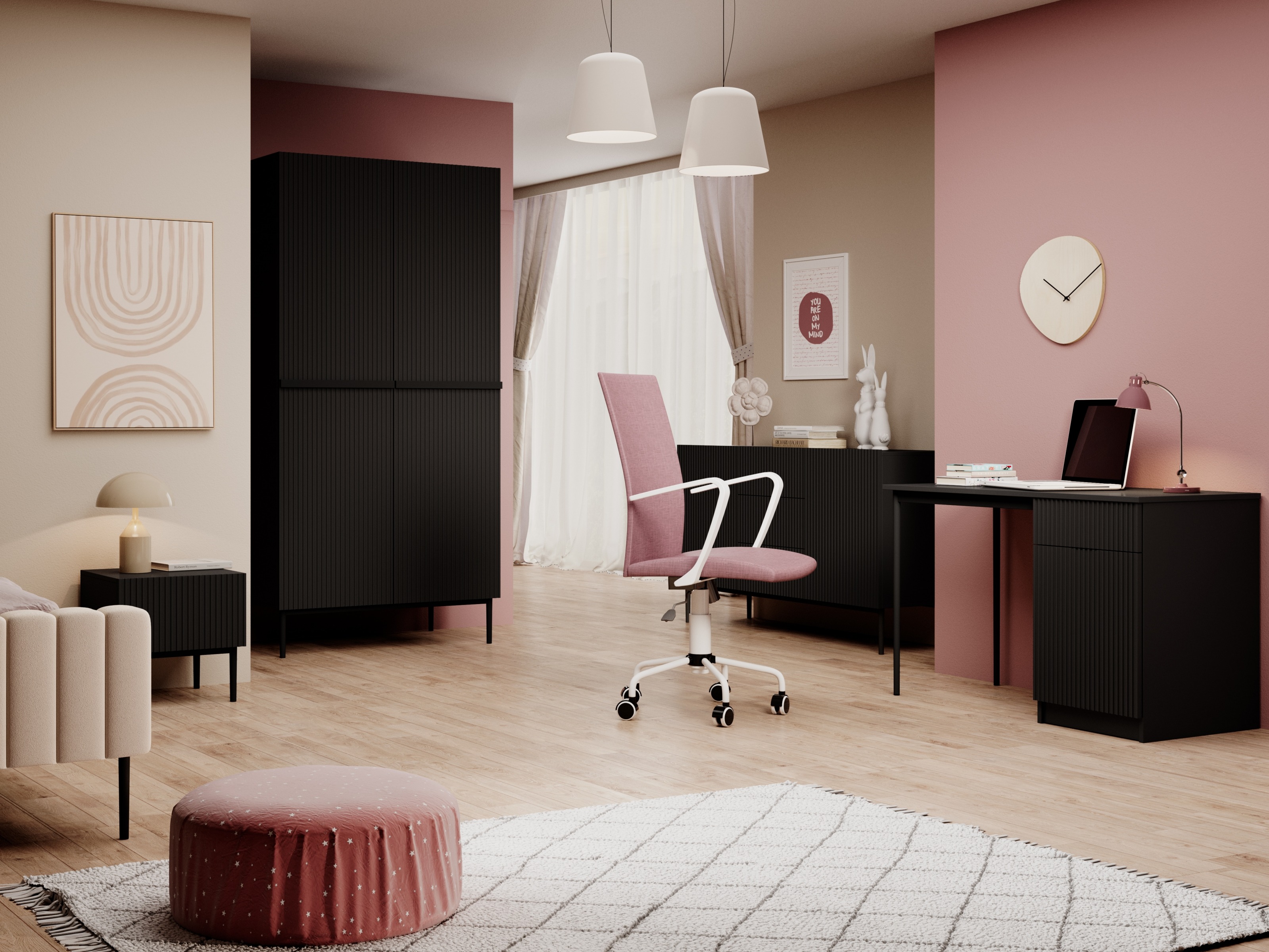 Darbo stalas Melfelu 131 (Juoda)