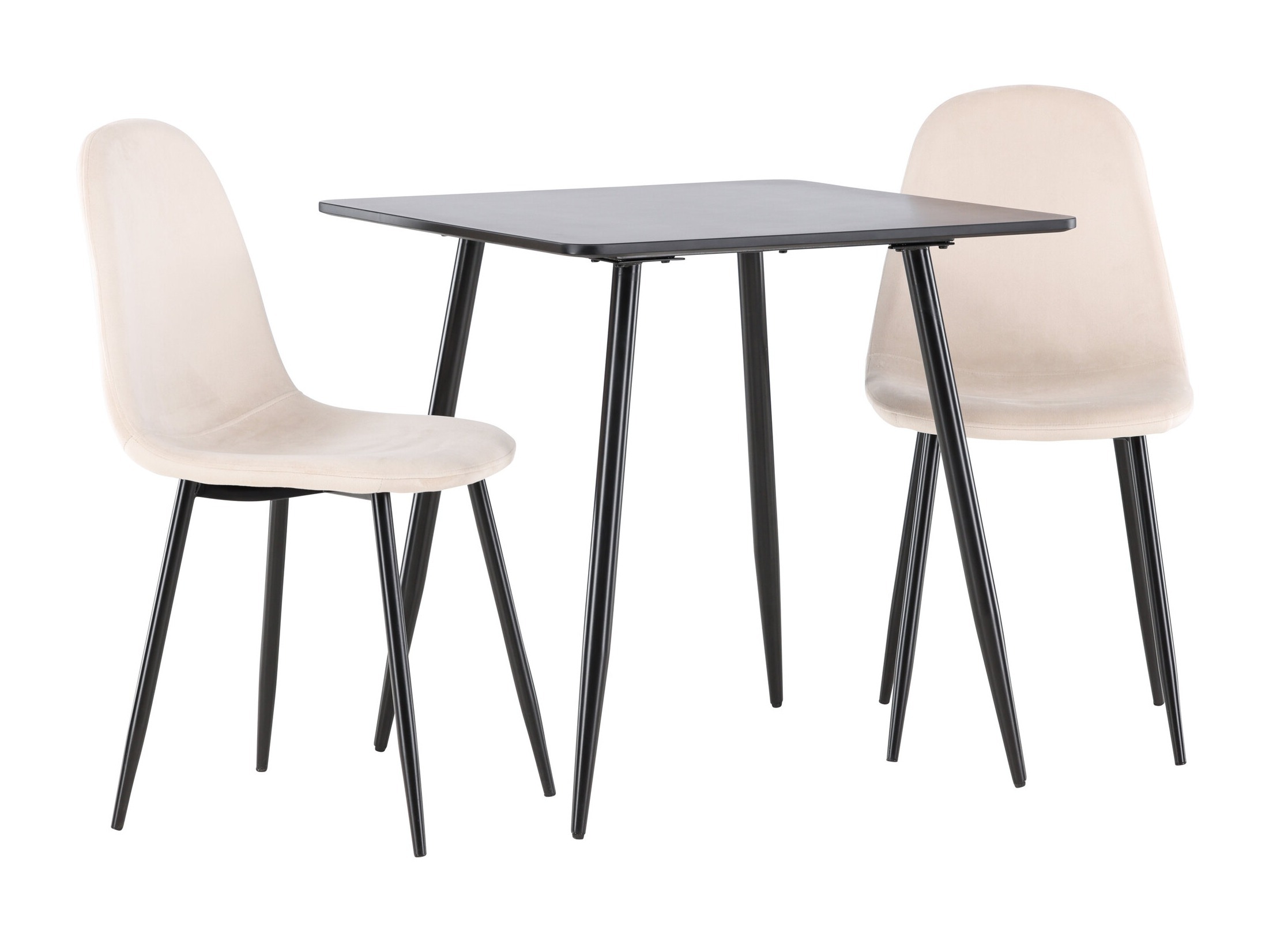 Valgomojo komplektas Dallas 4909 (Smėlinė + Juoda)