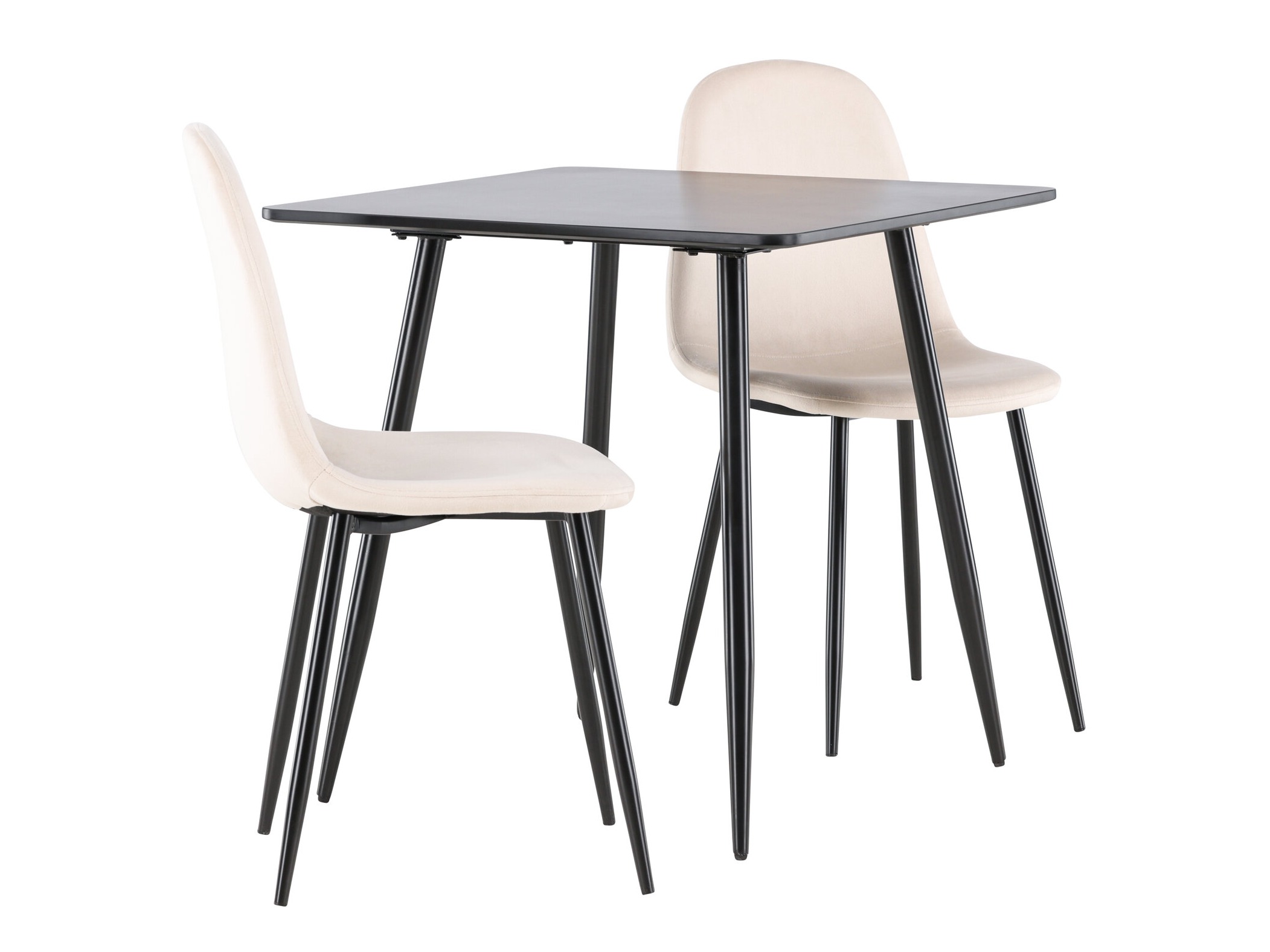 Valgomojo komplektas Dallas 4909 (Smėlinė + Juoda)