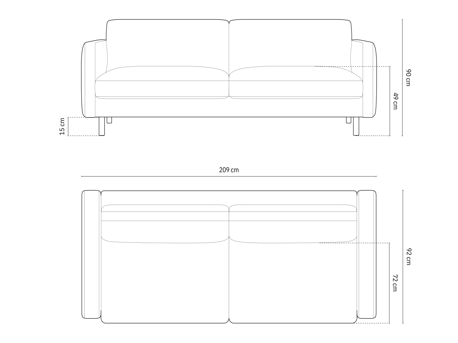 Sofa Delavie 102 (Paris Forest)