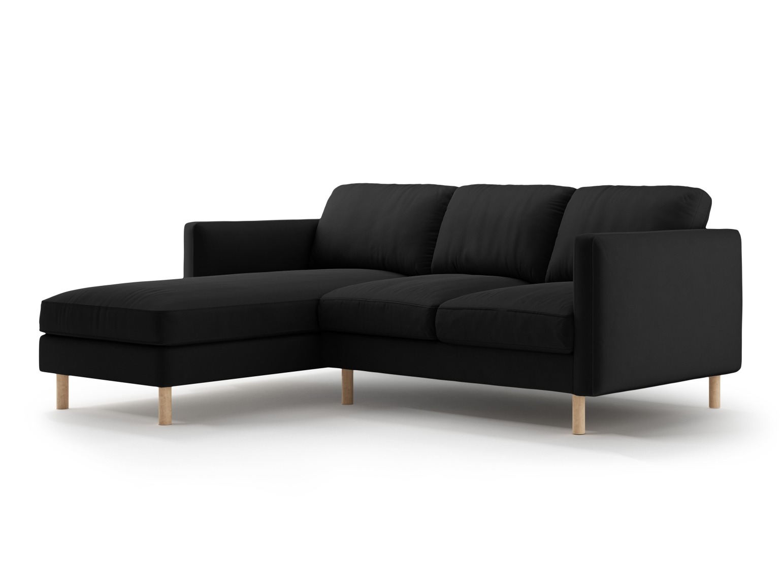 Minkštas kampas Delavie 103 (Paris Black)