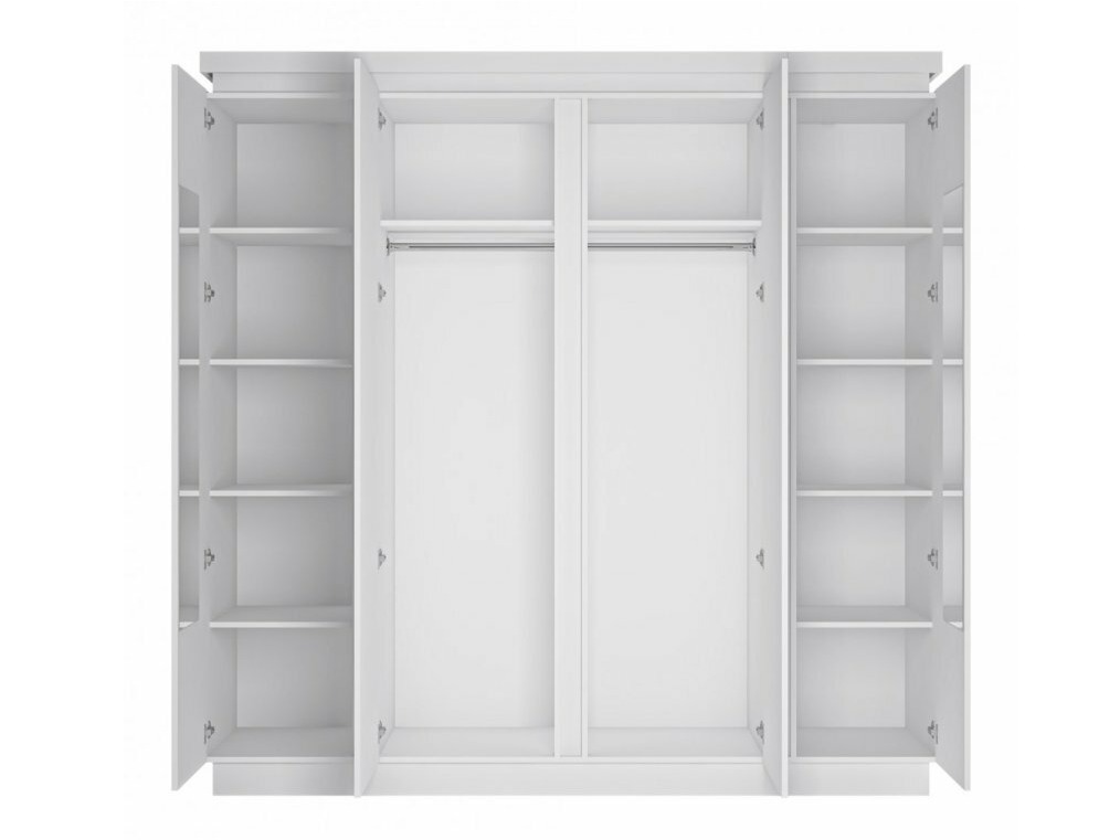 Miegamojo komplektas Feldeli 122 (Balta + Blizgi balta)