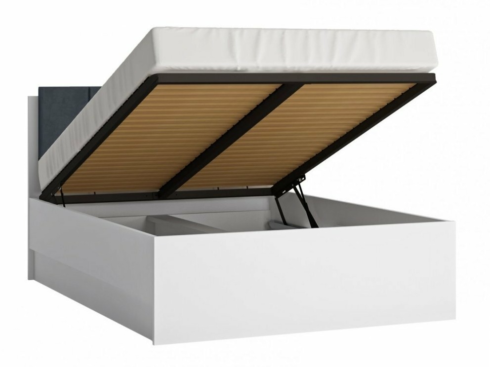 Miegamojo komplektas Feldeli 122 (Balta + Blizgi balta)