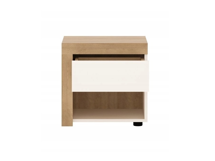 Miegamojo komplektas Feldeli 122 (Riviera ąžuolas + Blizgi balta)