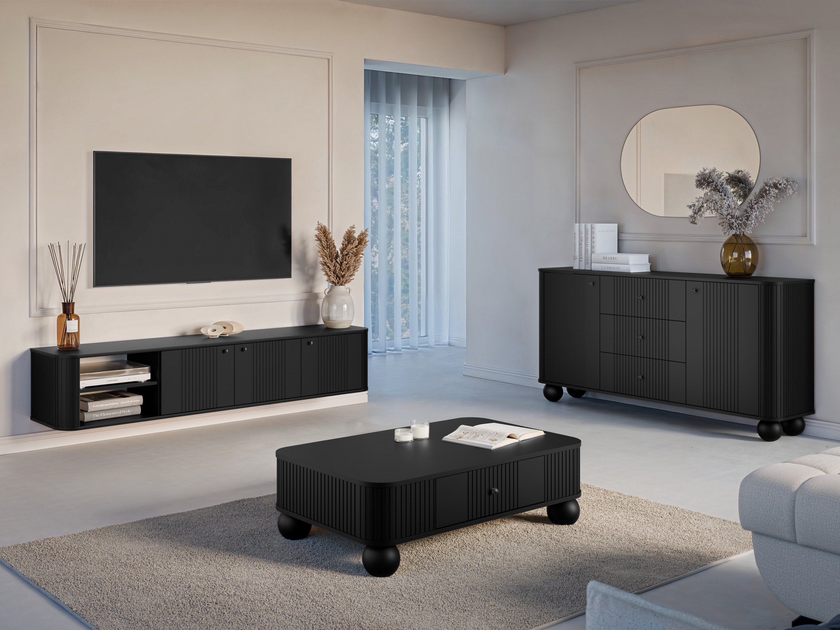 Komoda Fioveso 103 (Juoda)