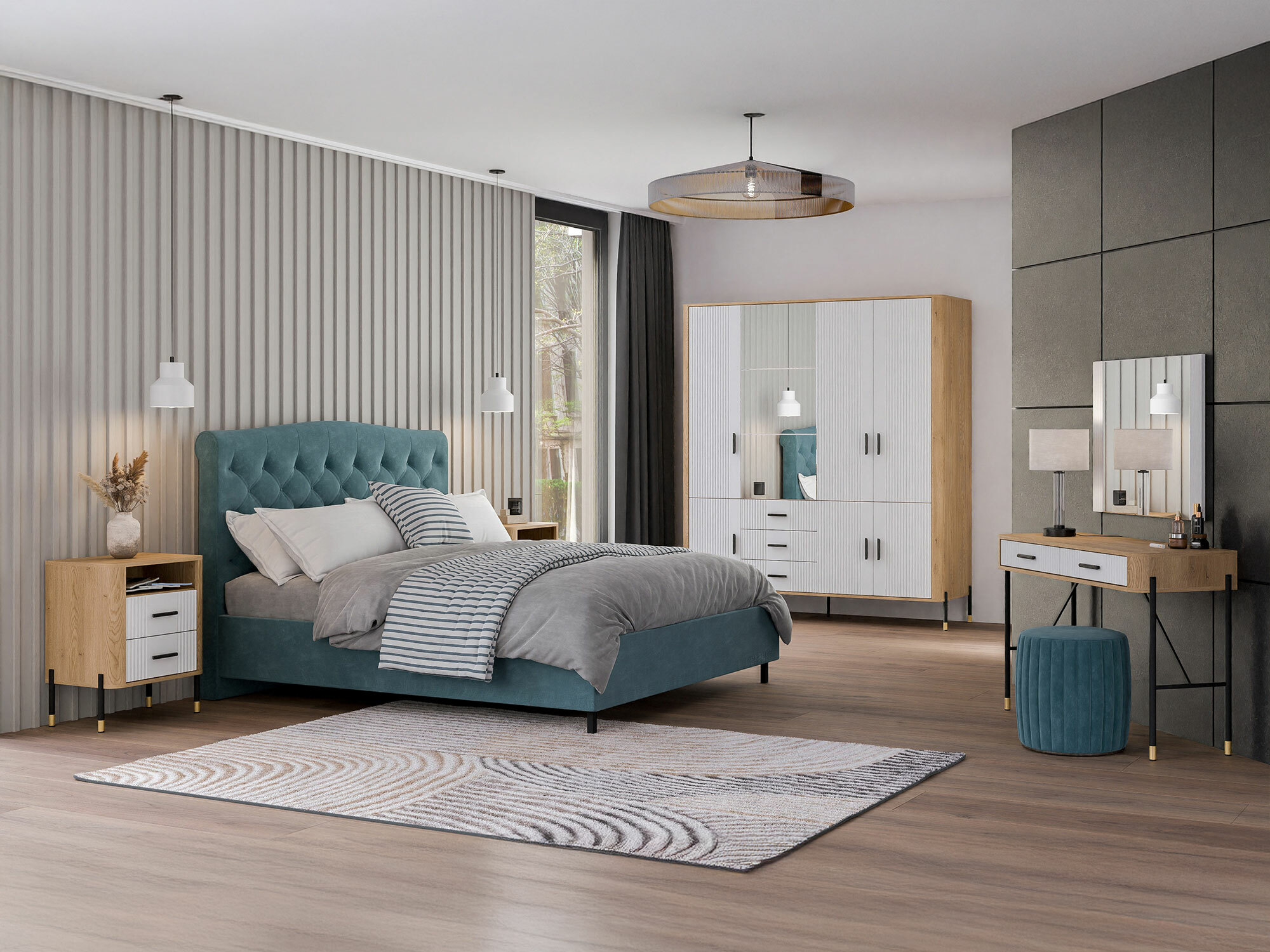 Makiažo staliukas Flosora 137 (Balta)