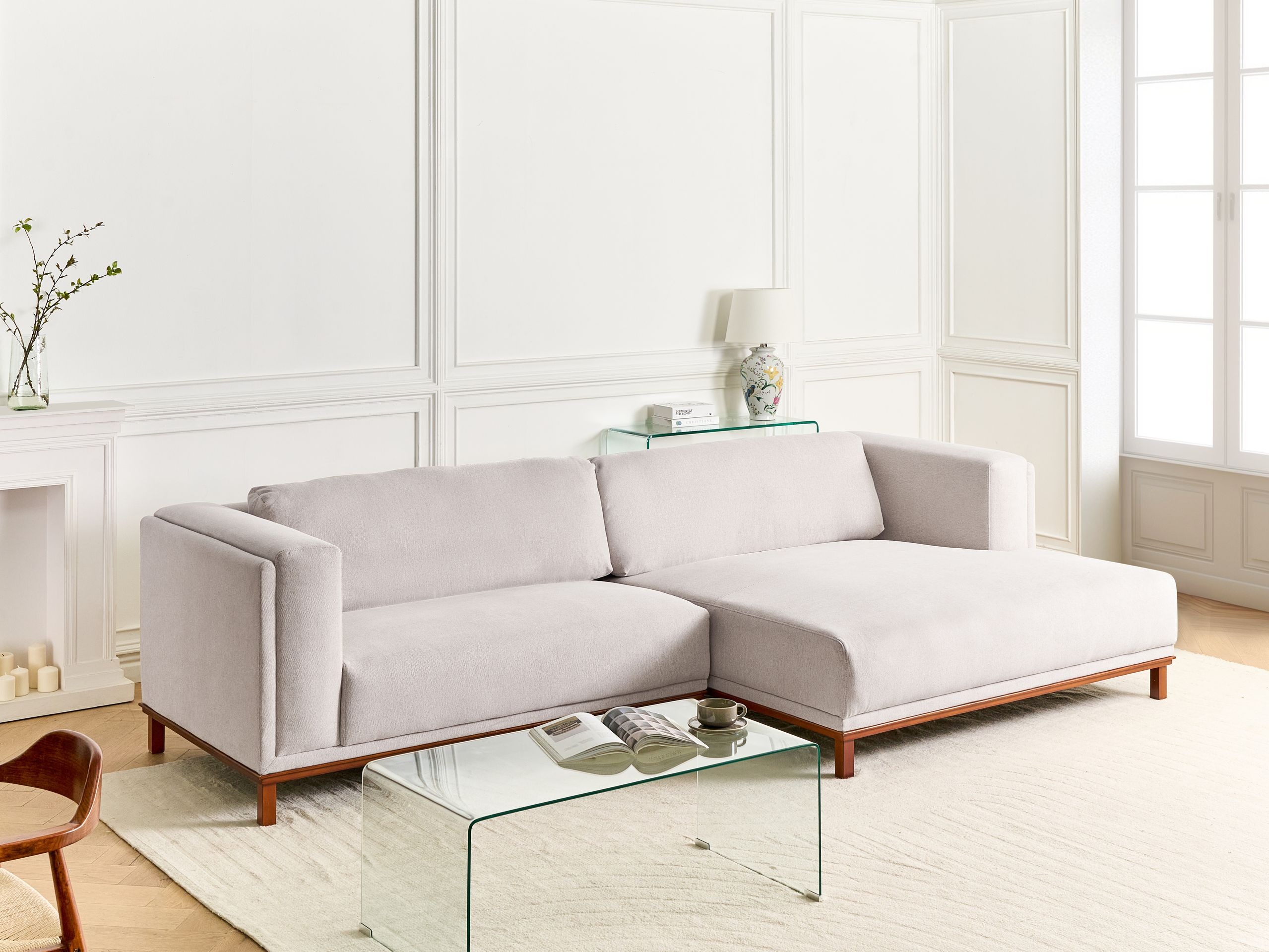 Minkštas kampas Berwyn 2798 (Šviesi smėlinė)