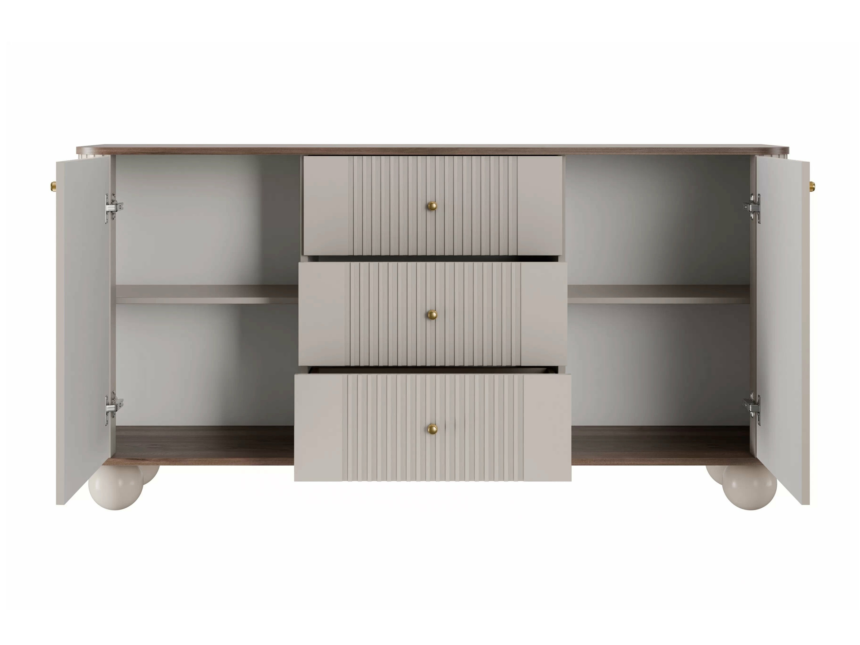 Svetainės komplektas Fioveso 107 (Kašmyras + Riešutas)