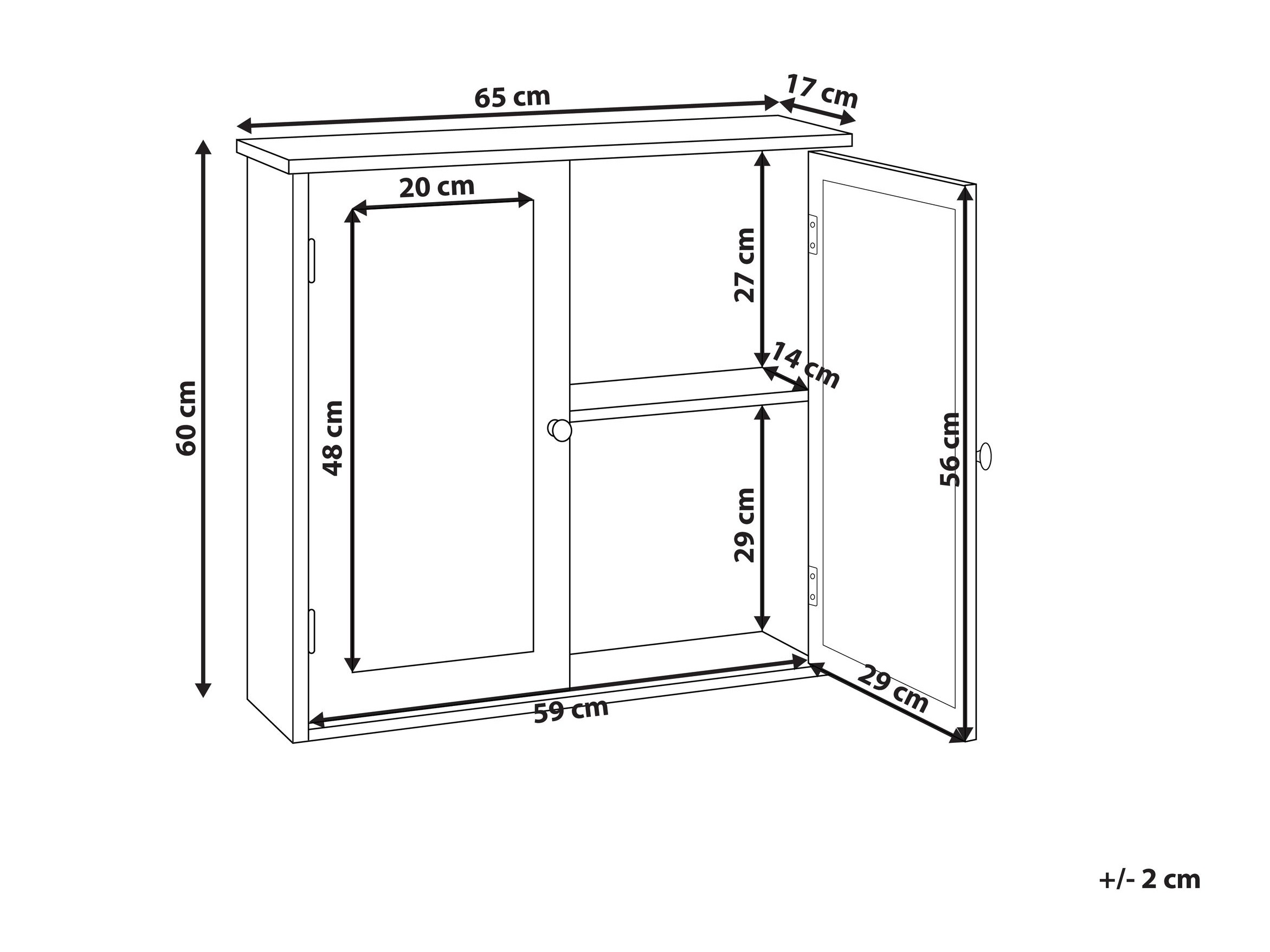 Vonios spintelė su veidrodžiu Berwyn 2800