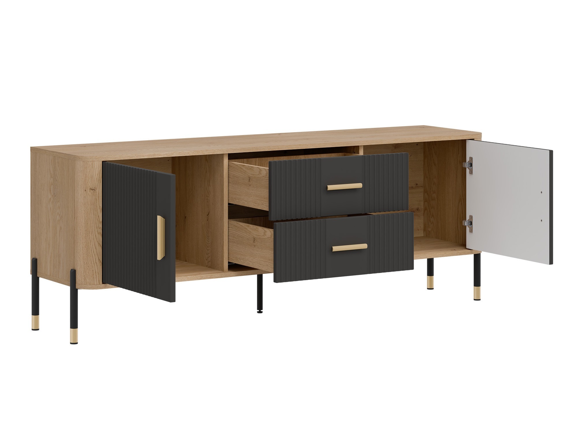 Svetainės komplektas Flosora 147 (Antracitas)