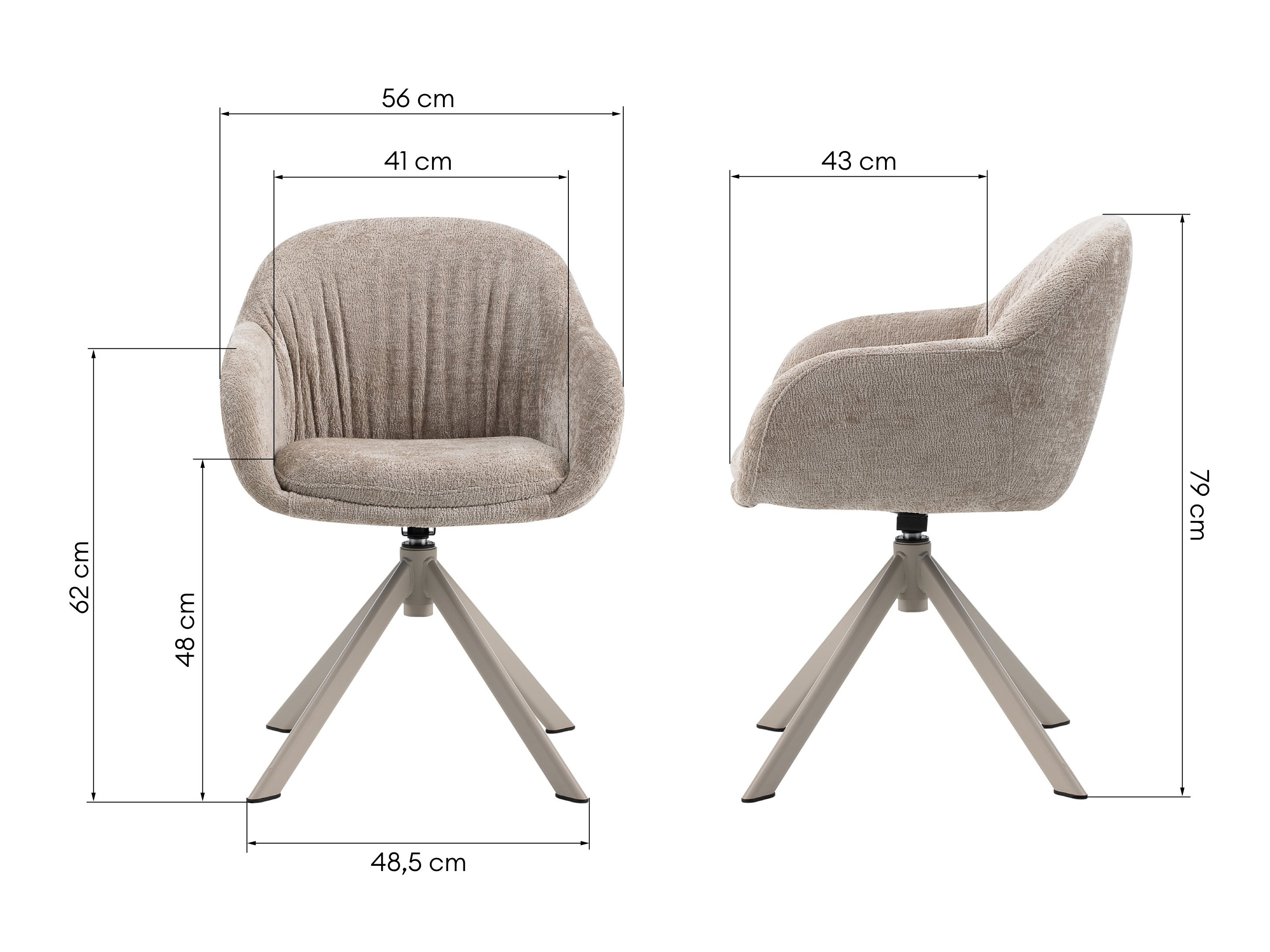 Kėdė Burleson 748 (Smėlinė + Pilkšvai smėlinė)