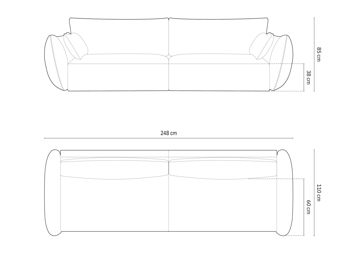 Sofa Delflou 102 (Bluvel 86)