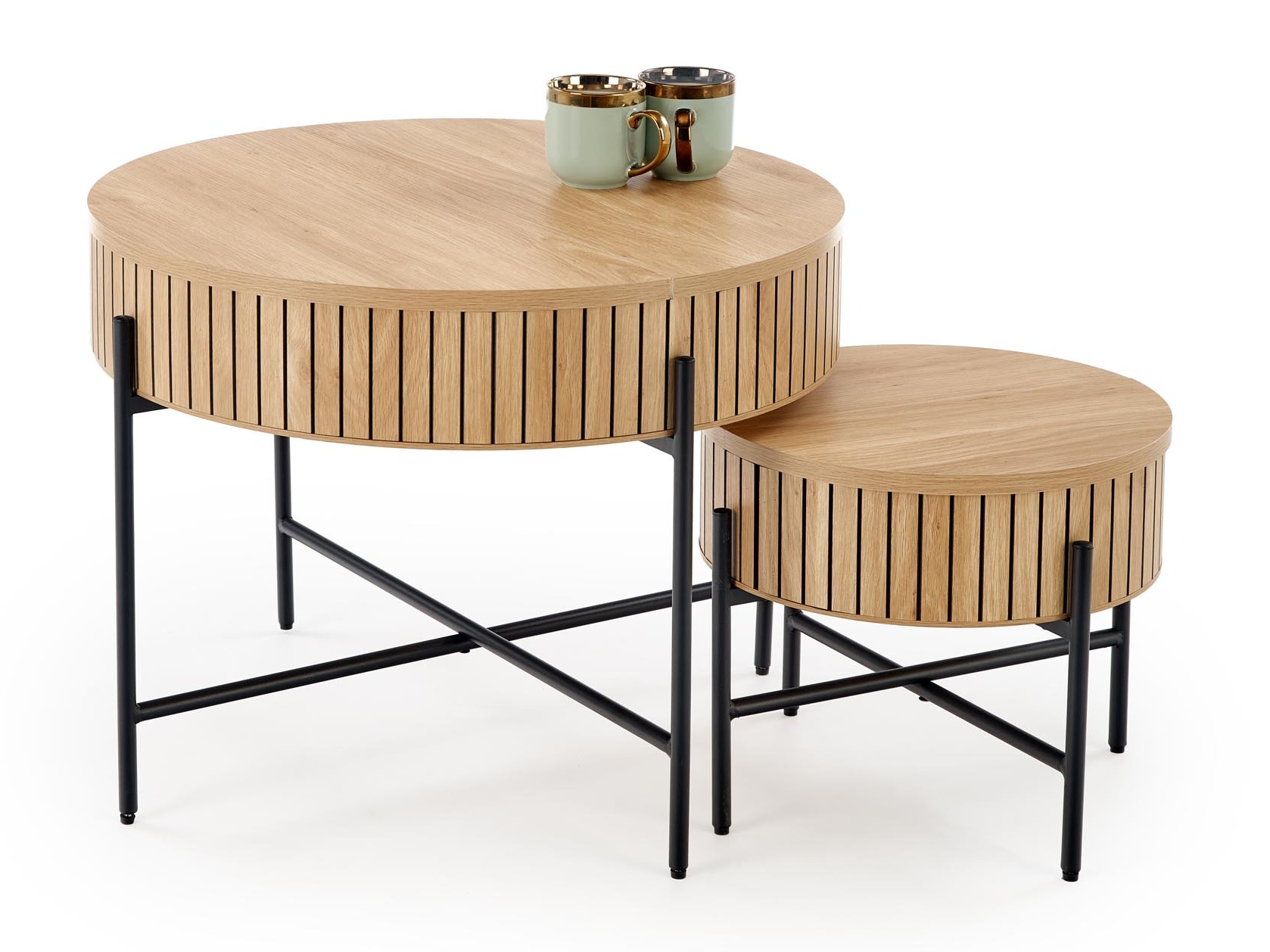 Svetainės žurnalinių staliukų komplektai