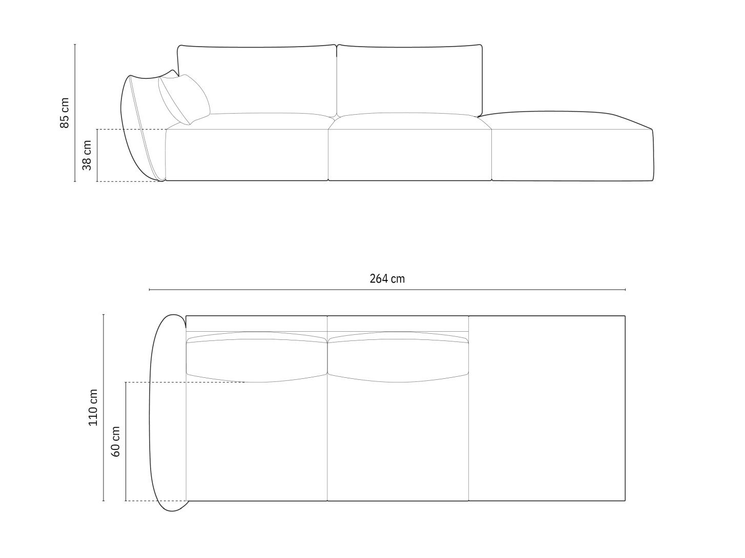 Sofa Belenoe 106 (Bluvel 68)