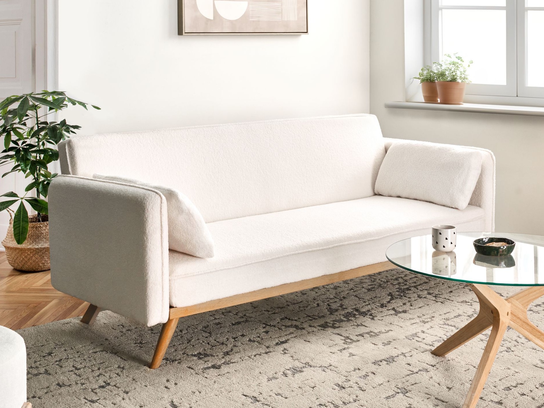 Sofa lova Berwyn 2821 (Ecru balta)