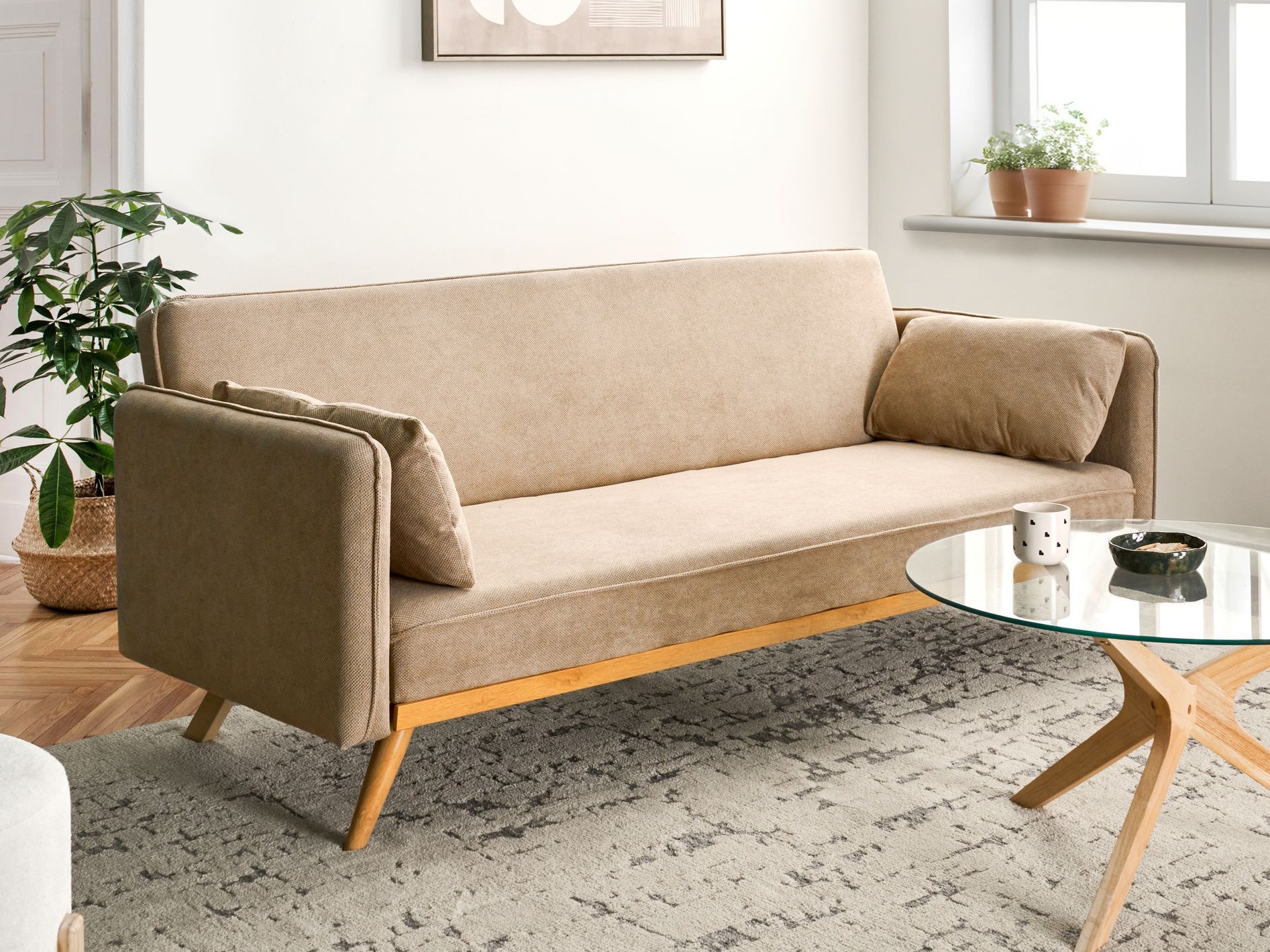 Sofa lova Berwyn 2821 (Šviesi ruda)