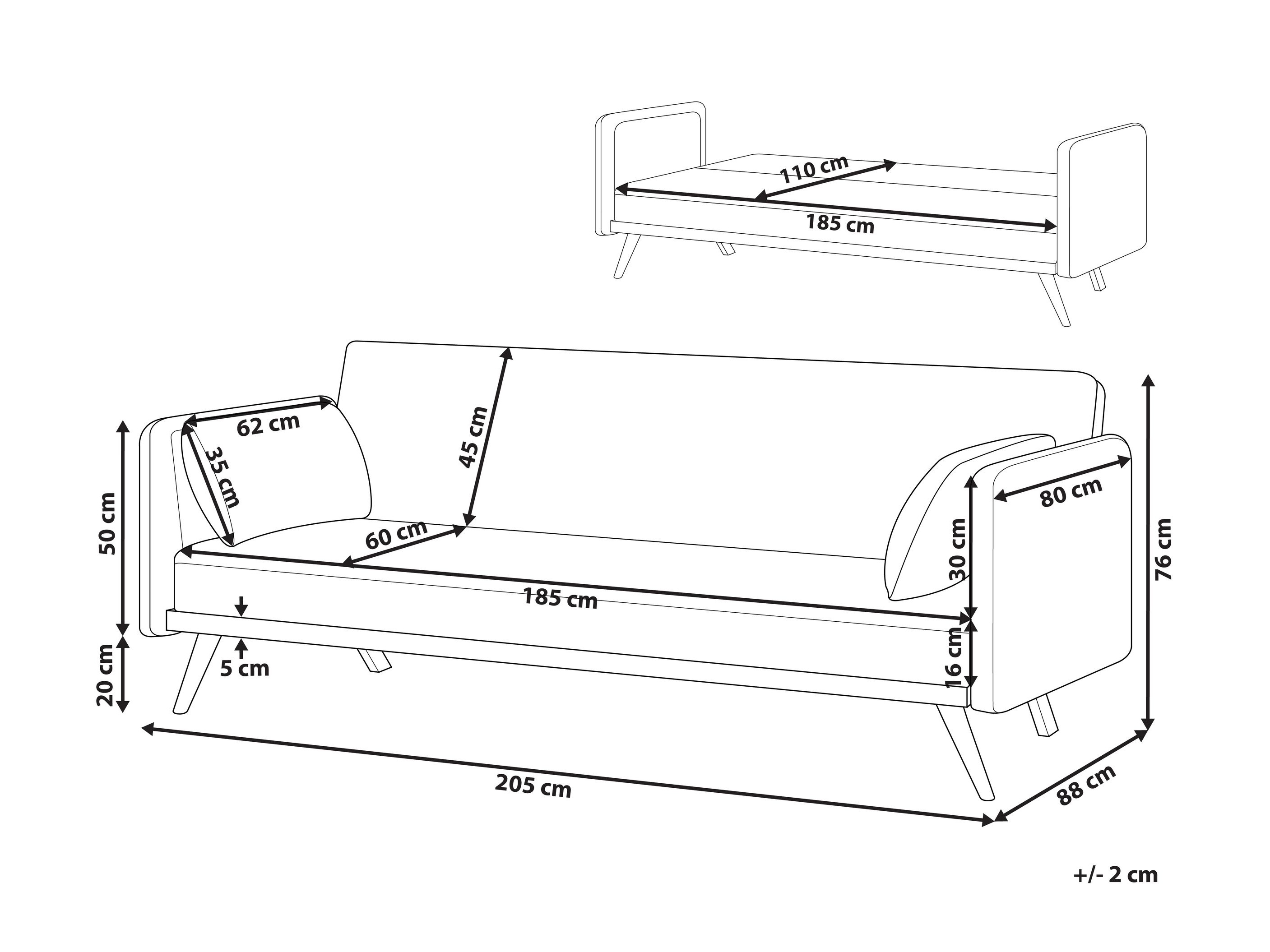 Sofa lova Berwyn 2821 (Žalia)