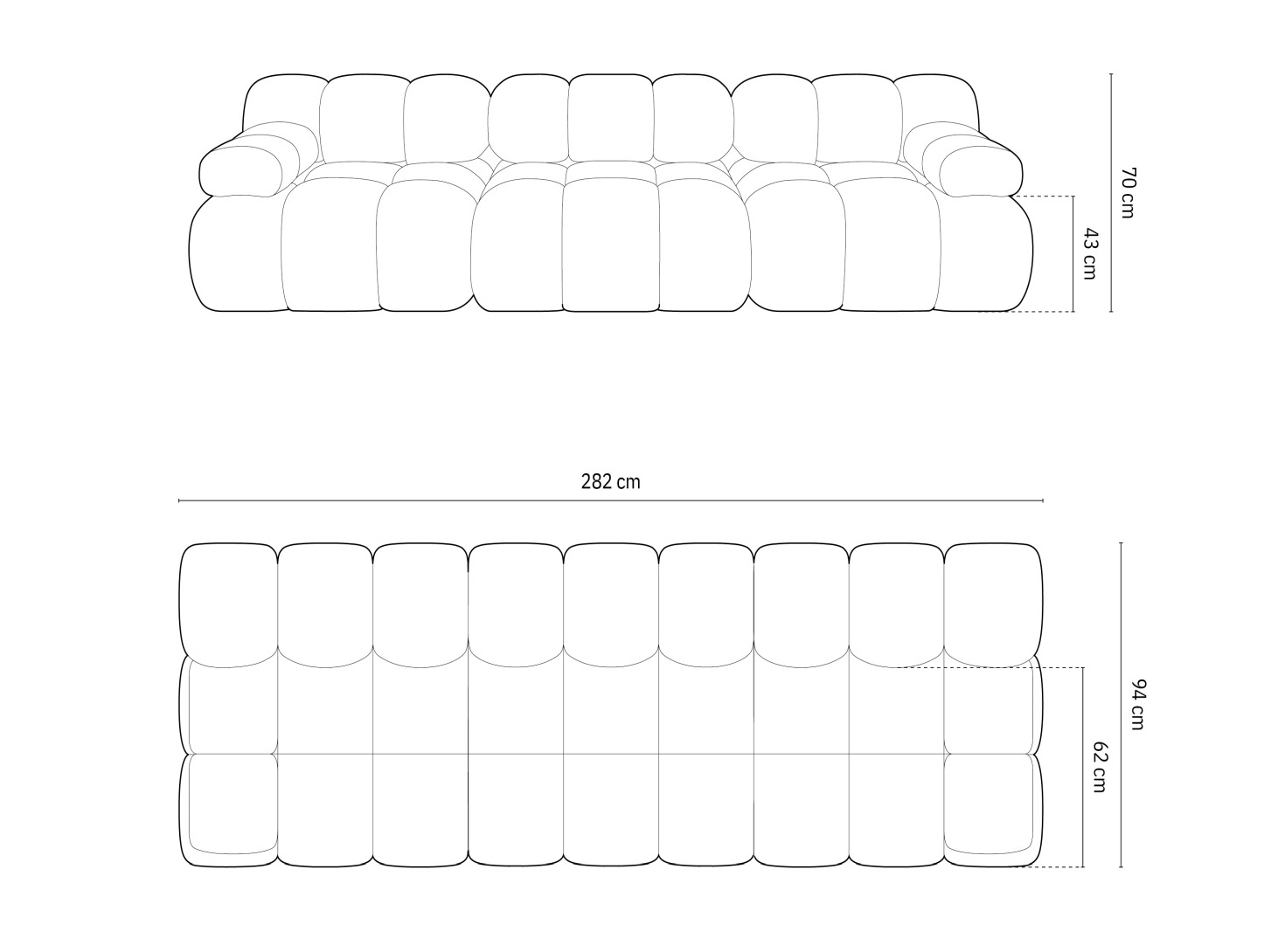 Modulinė sofa Caltenu 107 (Bluvel 19)
