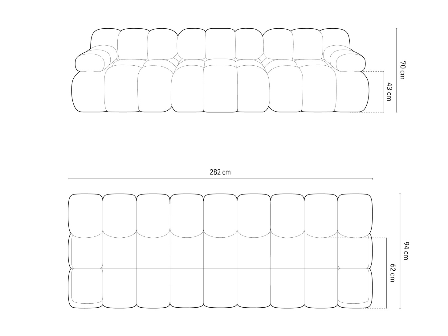 Modulinė sofa Caltenu 107 (Bluvel 30)