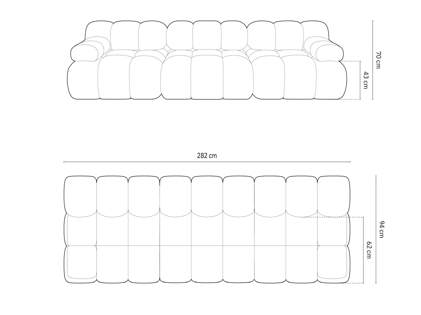 Modulinė sofa Caltenu 107 (Bluvel 40)