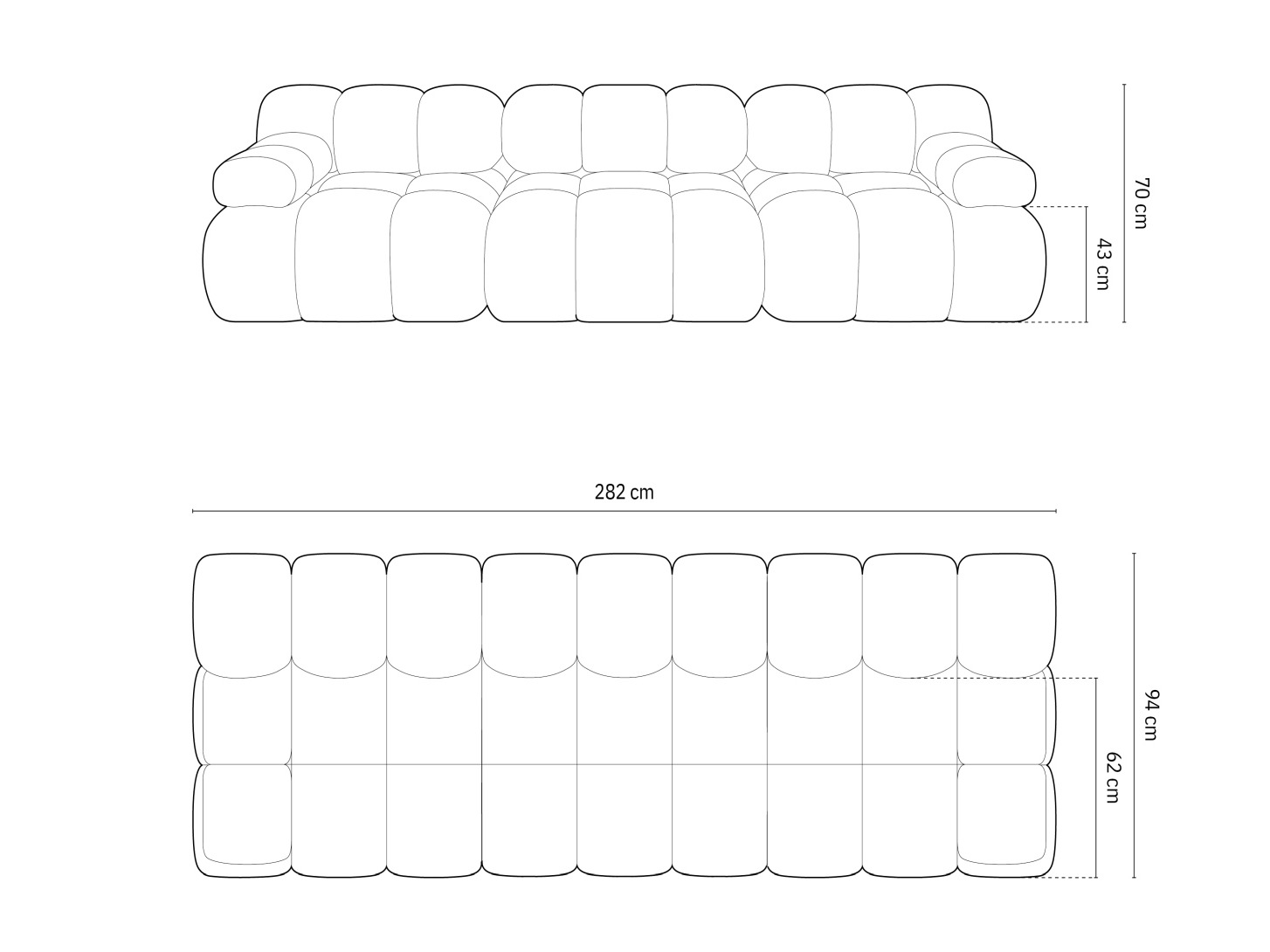 Modulinė sofa Caltenu 107 (Bluvel 4215)