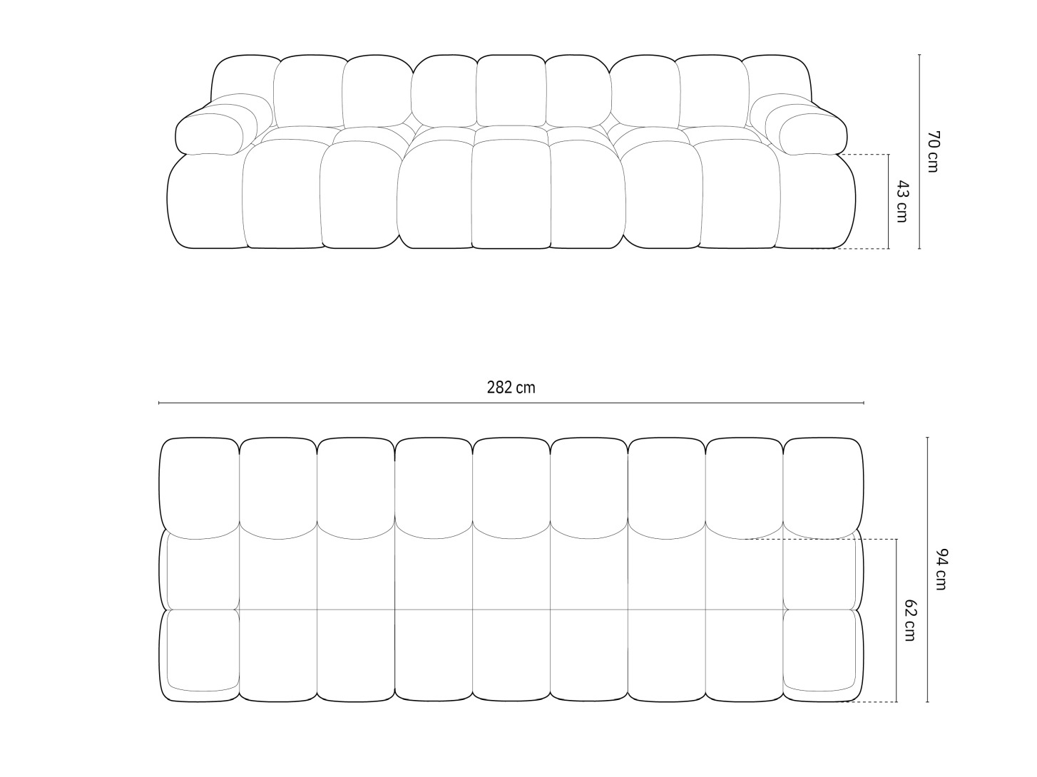 Modulinė sofa Caltenu 107 (Bluvel 48)