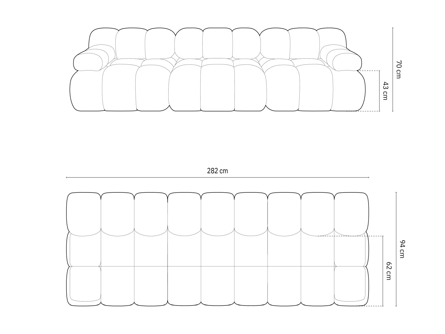 Modulinė sofa Caltenu 107 (Bluvel 68)