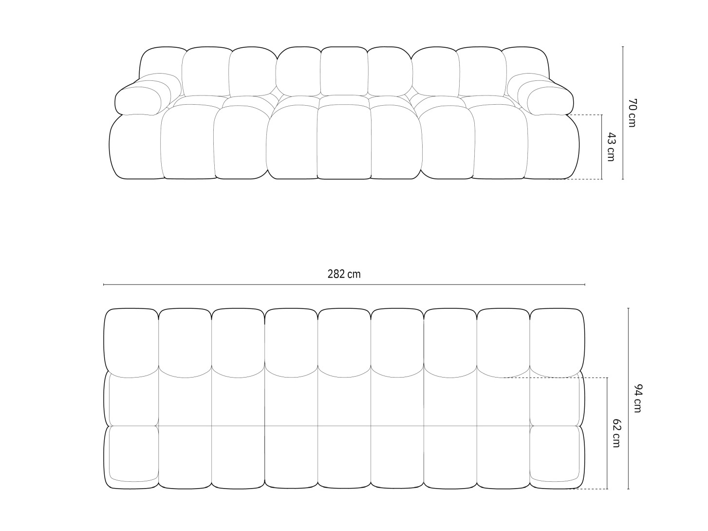 Modulinė sofa Caltenu 107 (Bluvel 78)