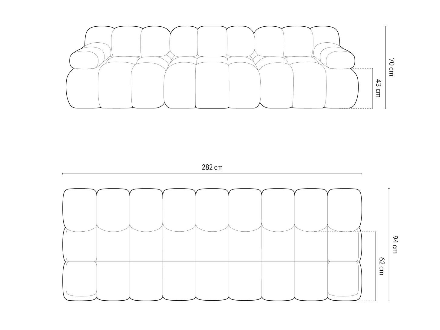 Modulinė sofa Caltenu 107 (Bluvel 85)