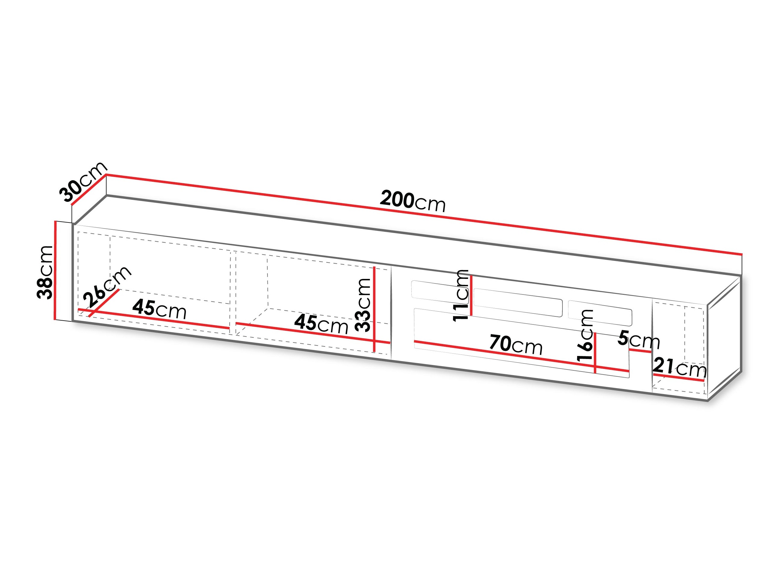 TV staliukas Calveru 110 (Juoda)