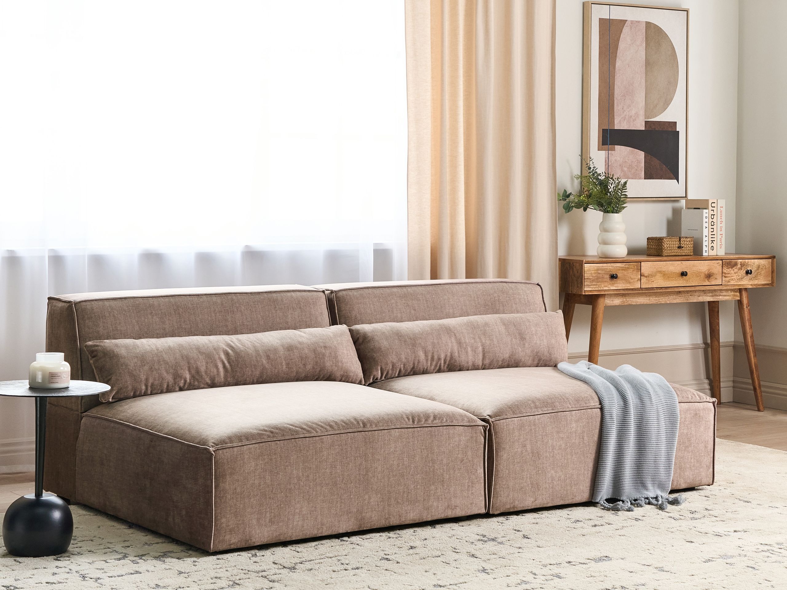 Modulinė sofa Tivsora 102 (Šviesi ruda)