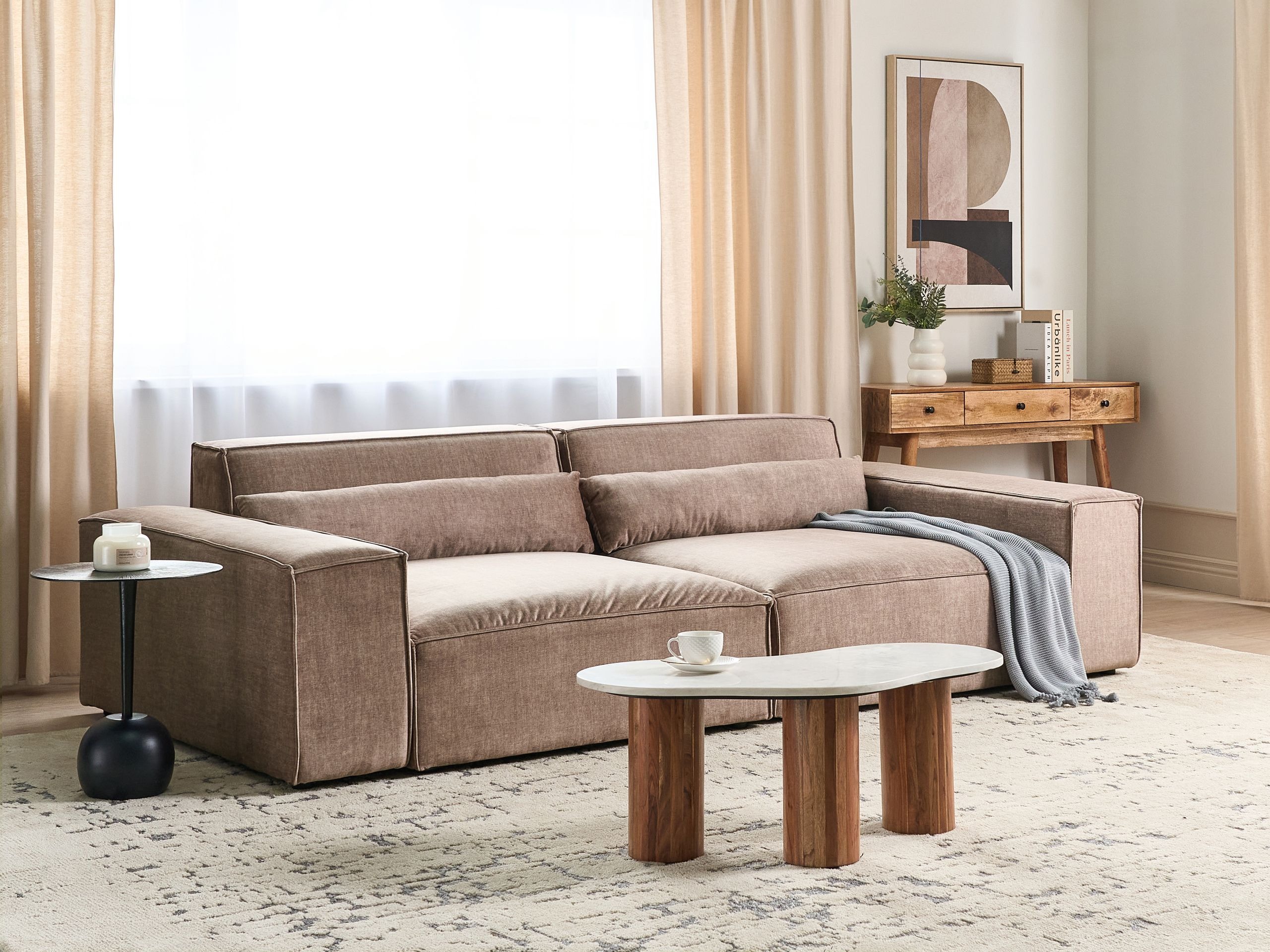 Modulinė sofa Tivsora 103 (Šviesi ruda)
